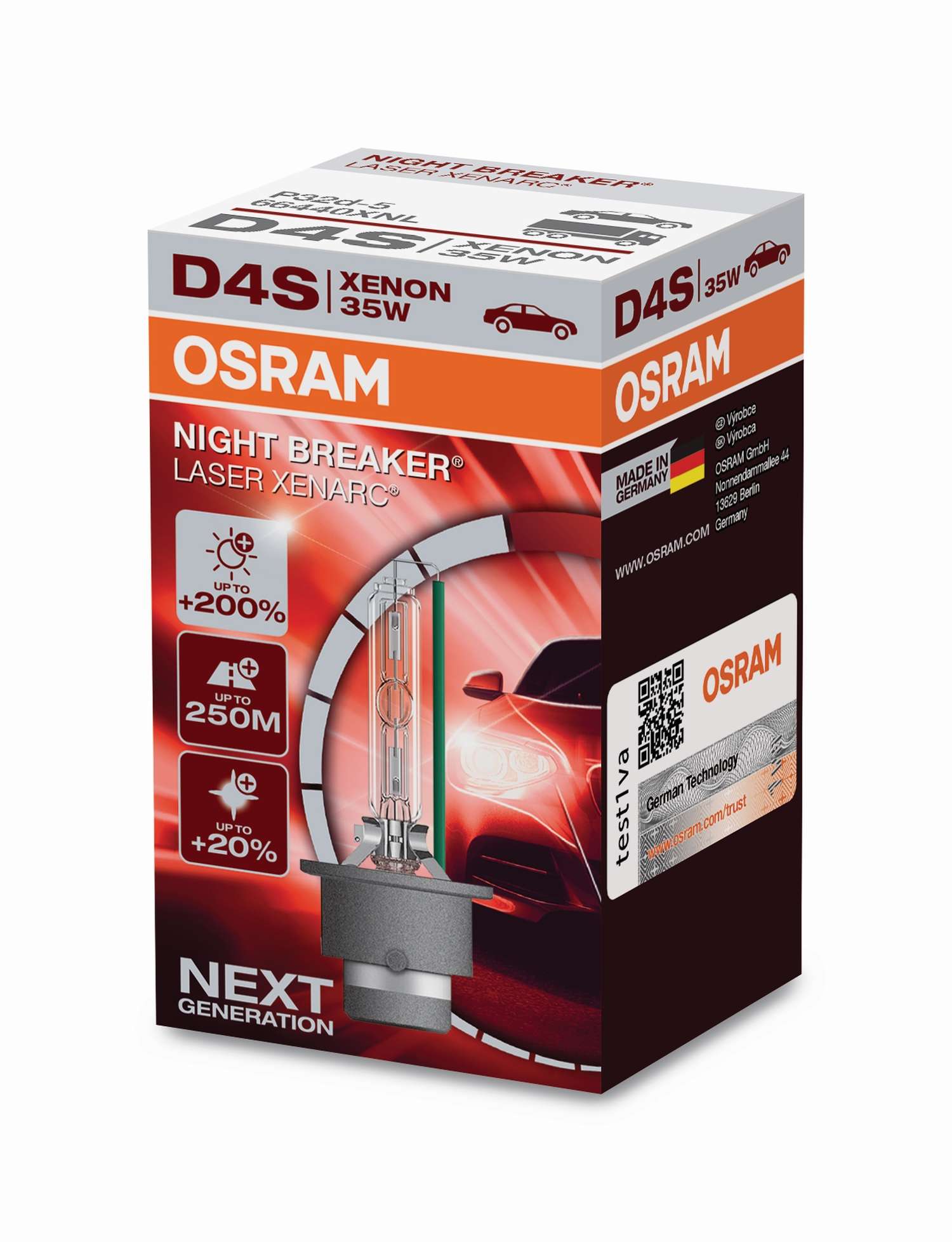 D4S 12/24V 35W P32D-5 XENARC® NIGHT BREAKER® LASER +200% 1 S