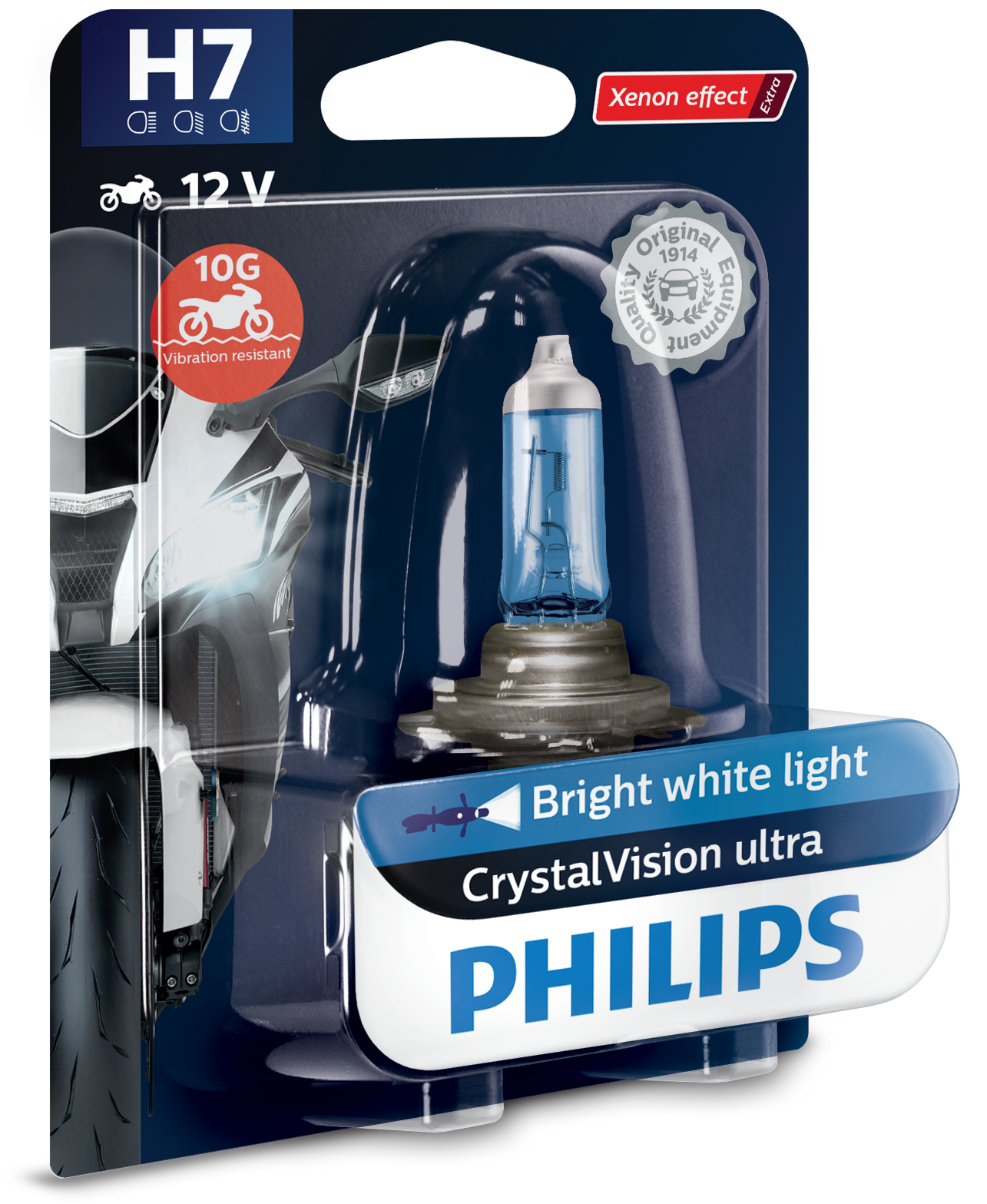Philips H7 CrystalVisionultra moto 12972CVUBW