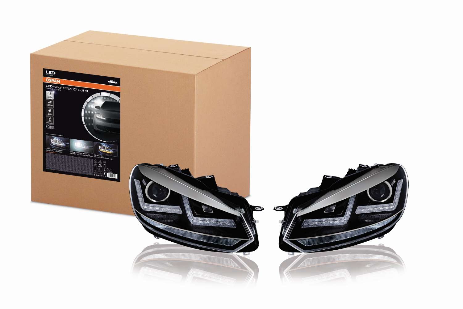Scheinwerfer LEDriving  Xenarc CHROME für Golf VI LED-Tagfah
