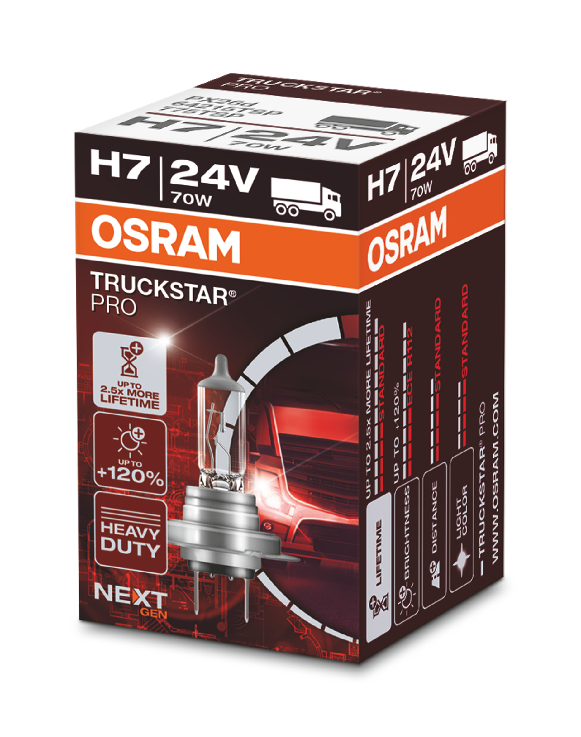 H7 24V 70W PX26d TRUCKSTAR® PRO NEXT GEN bis +120% mehr Lich