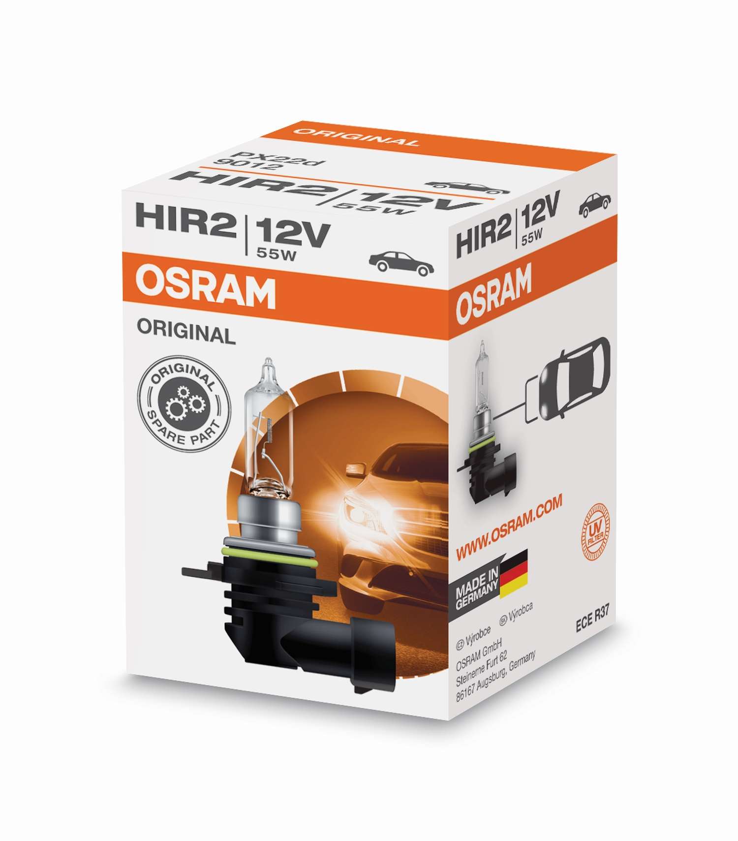 HIR2 12V 55W PX20d Original 1st. OSRAM