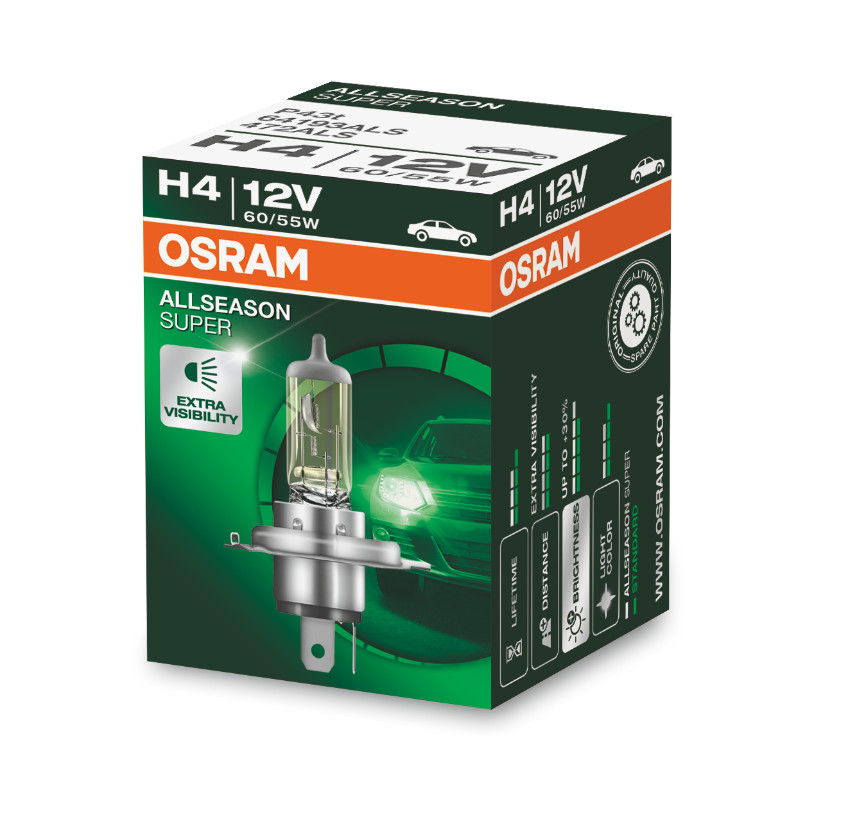 H4 12V 60/55W P43t AllSeason 1St. OSRAM