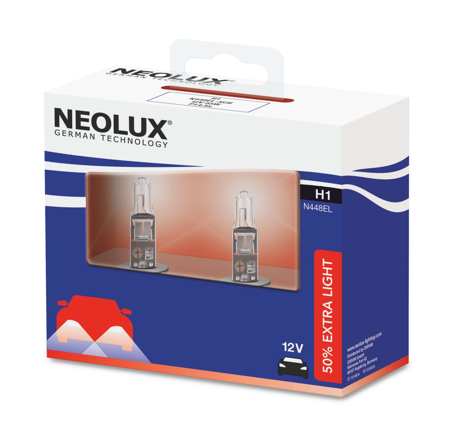 H1 12V 55W P14,5s Extra Light 2 St. NEOLUX