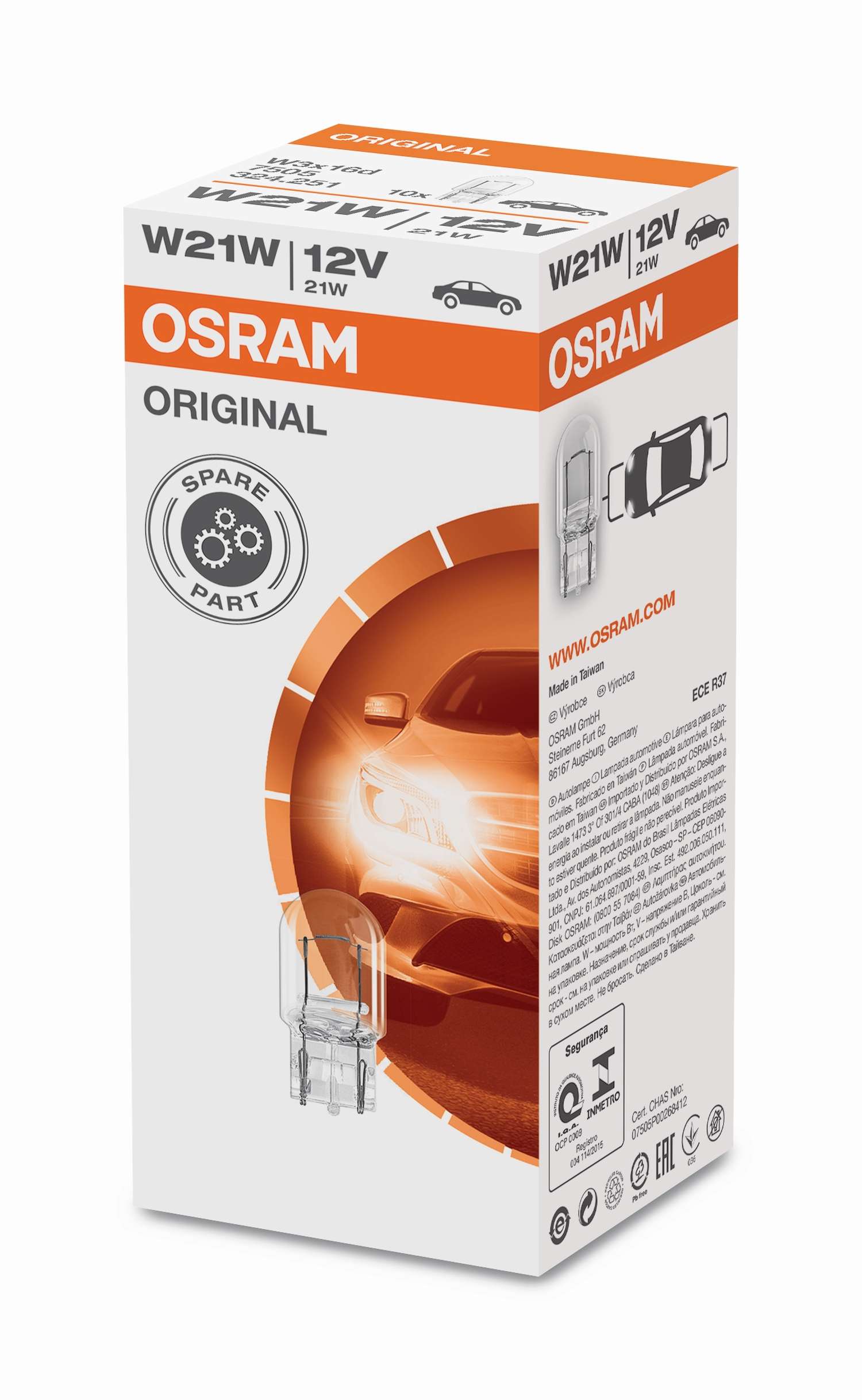 W21W 12V Faltschachtel Original OSRAM