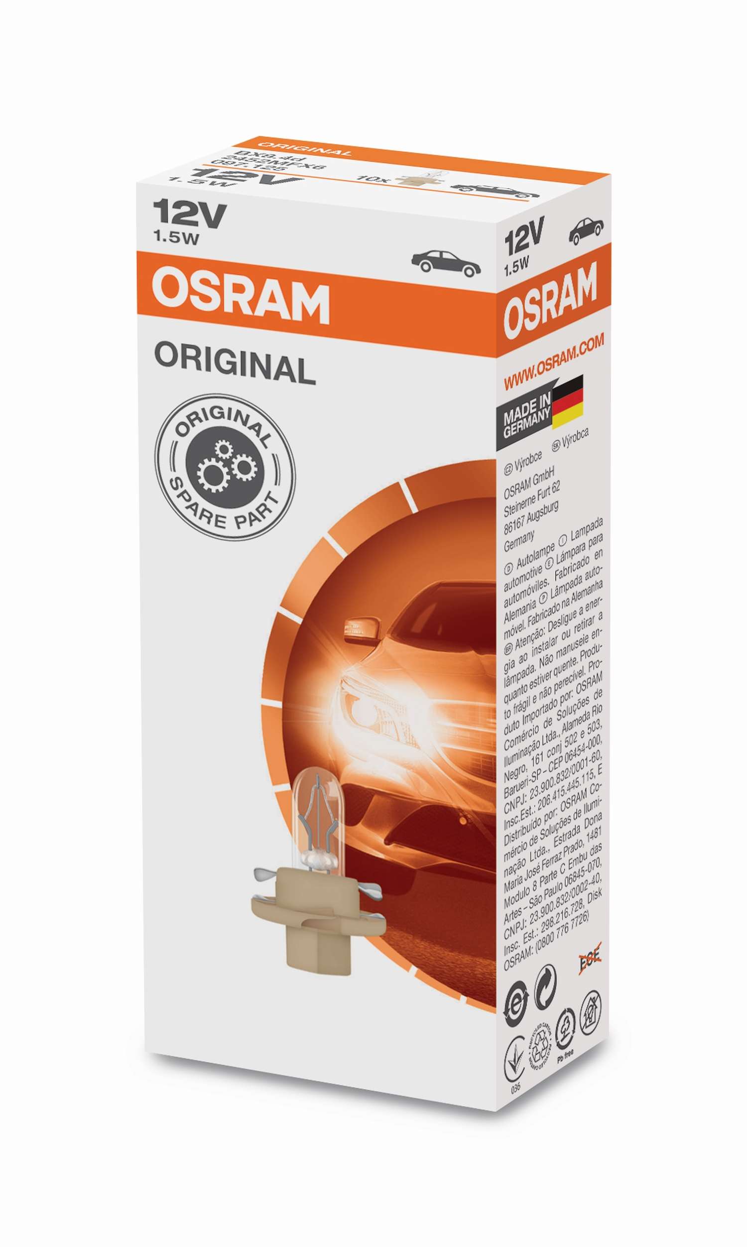 MFX6 BX8,4d 1,5W 1st. OSRAM