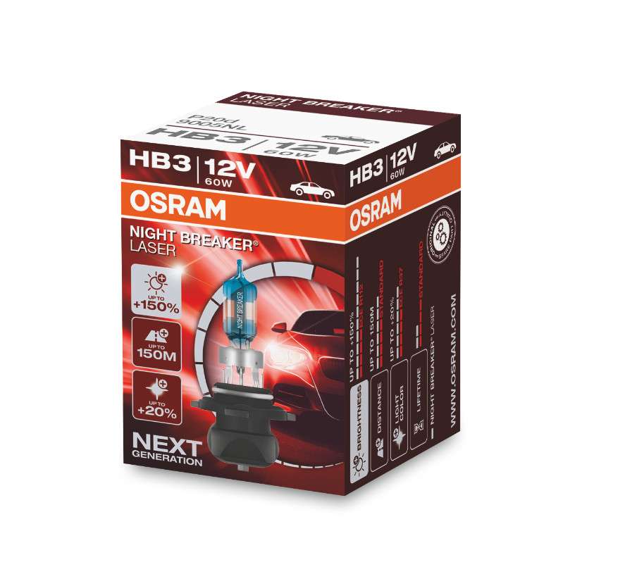 HB3 12V 60W P20d NIGHT BREAKER® LASER +150% mehr Helligkeit