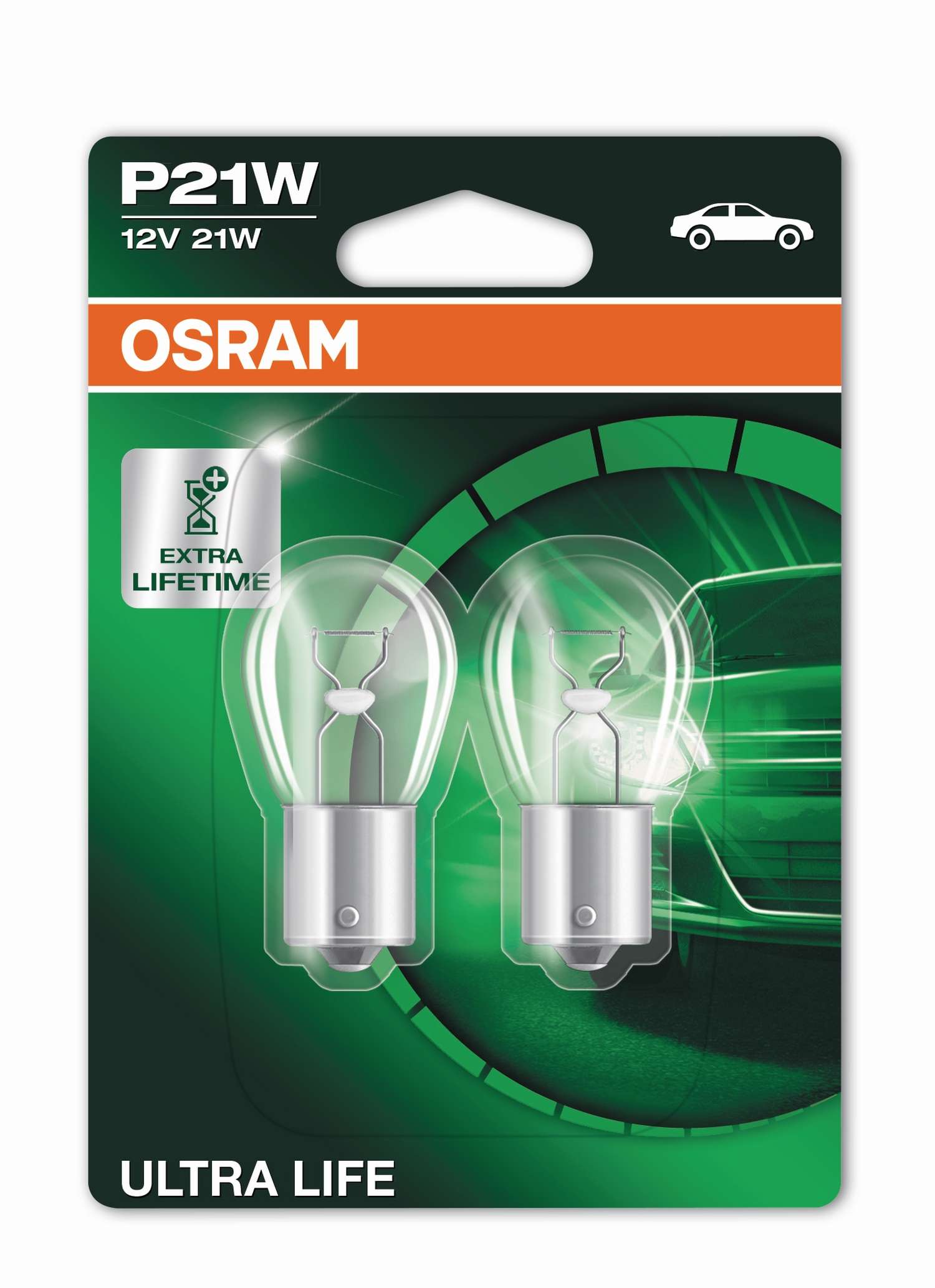 P21W 12V 21W BA15s ULTRA LIFE 2st. Blister OSRAM