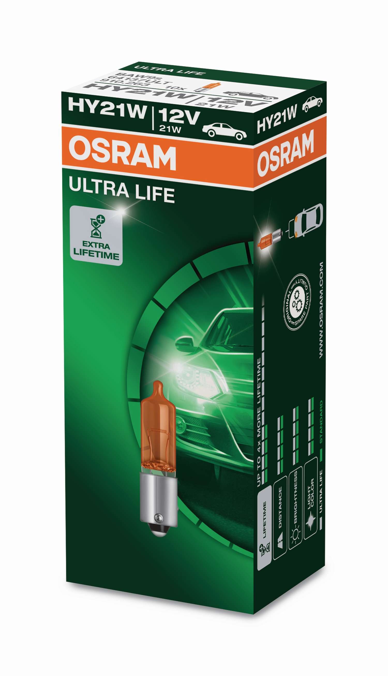 HY21W 12V 21W BAW9s ULTRA LIFE 1St. Faltschachtel OSRAM