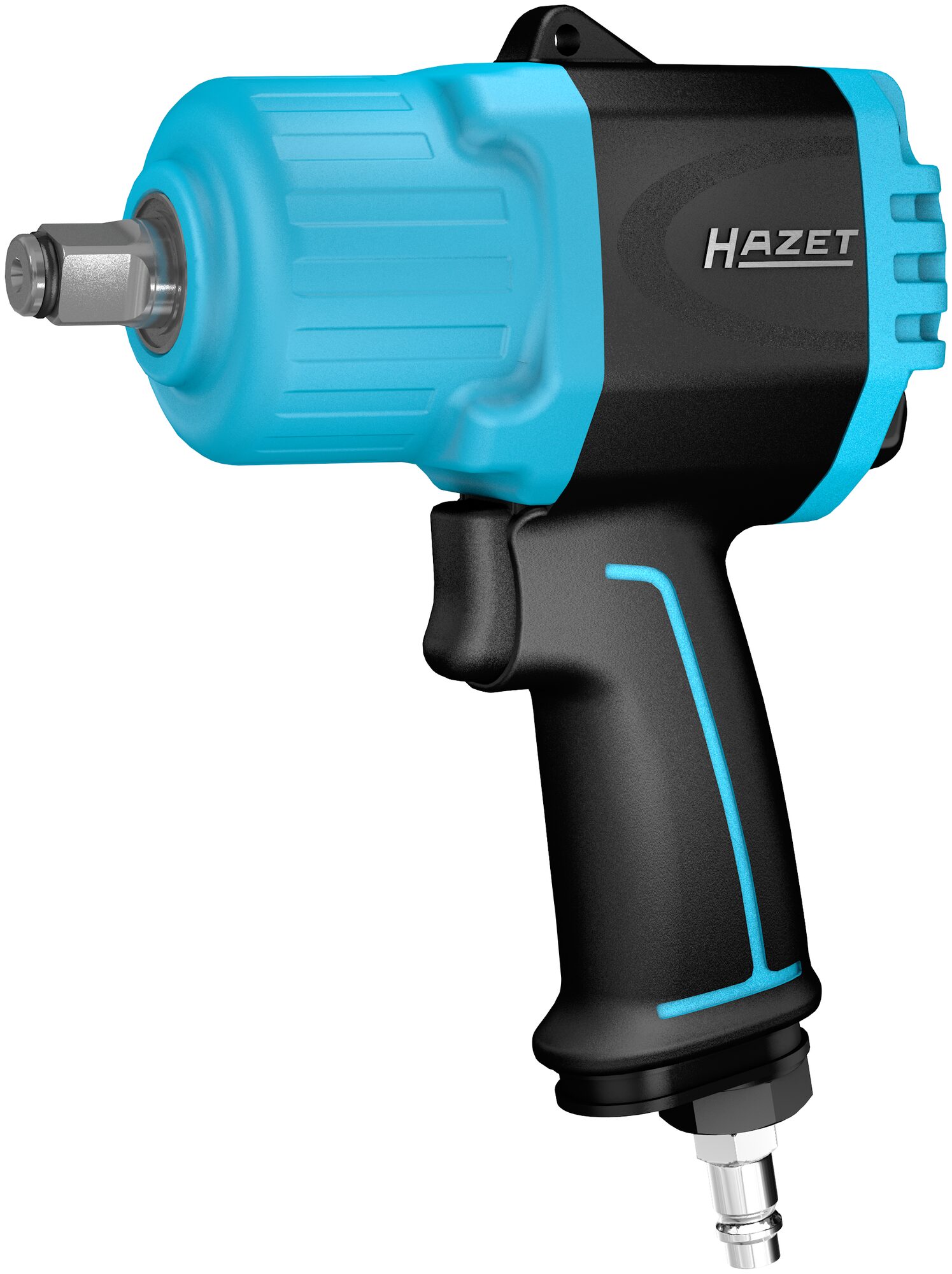 HAZET Twin Turbo Schlagschrauber 9012TT ∙ Lösemoment maximal [Nm]: 2200 Nm ∙ 1/2 Zoll (12,5 mm) Vierkant ∙ Hochleistungs-Doppelhammer-Schlagwerk