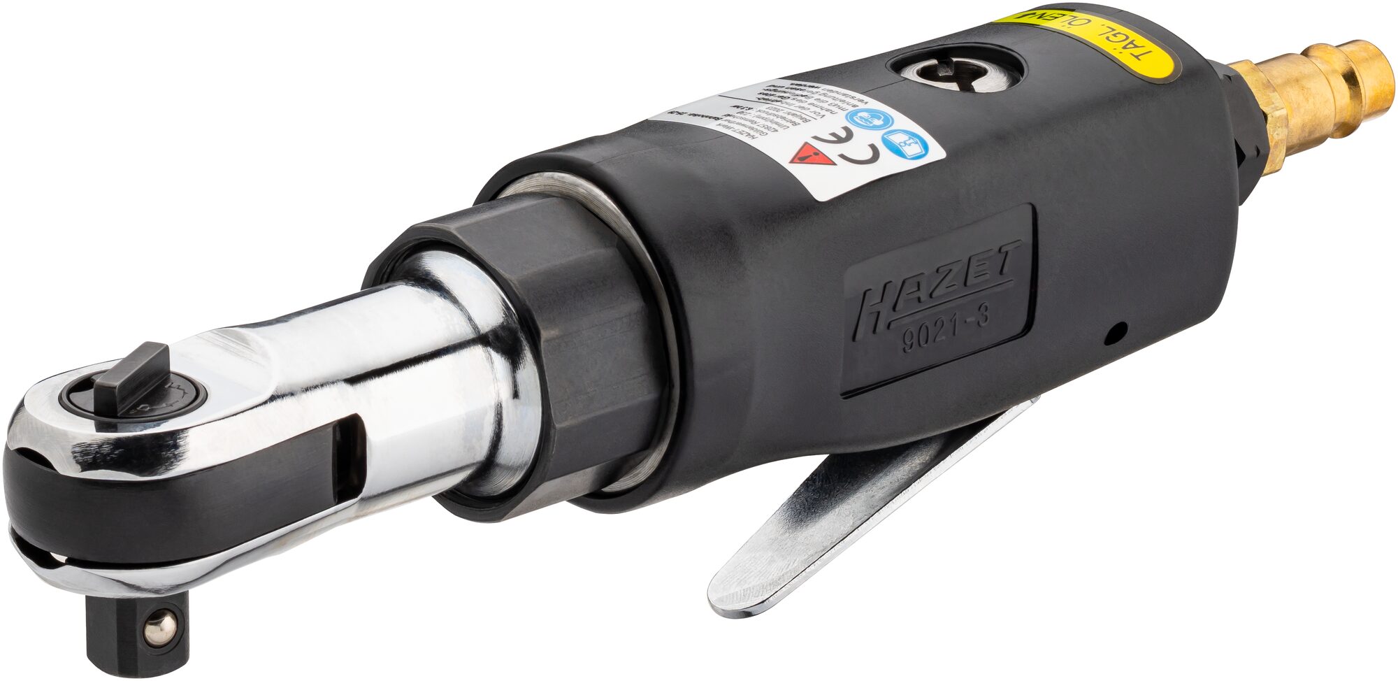 HAZET Ratschenschrauber 9021-3 ∙ 3/8 Zoll (10 mm) Vierkant ∙ Länge: 179 mm