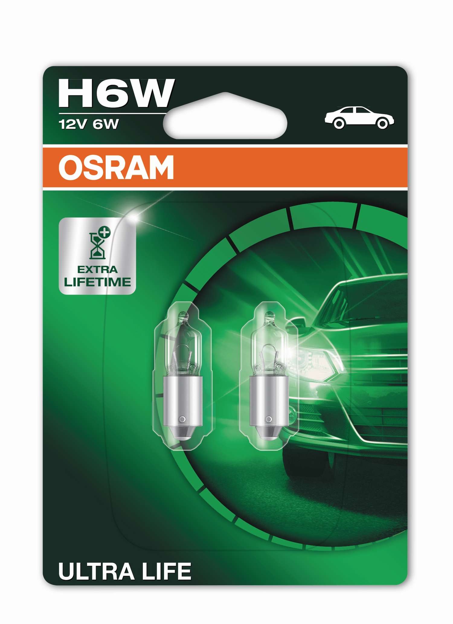 H6W 12V 6W BAX9s ULTRA LIFE 2St. Blister OSRAM