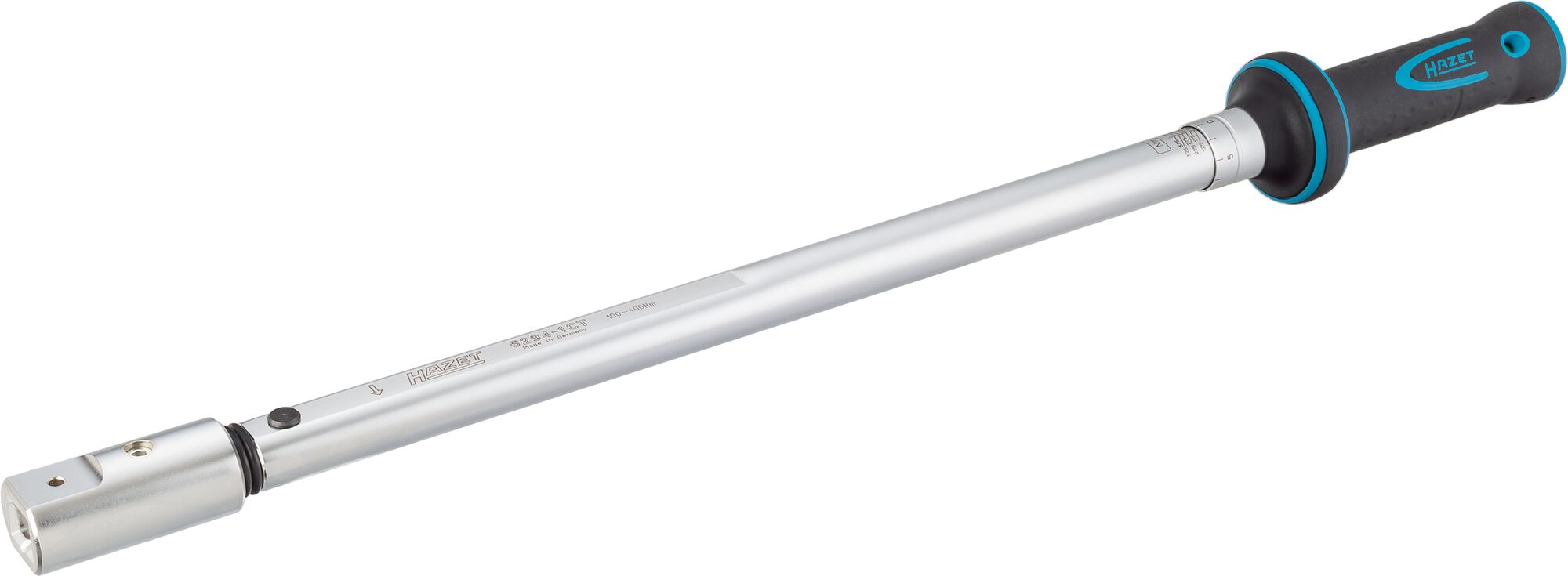 HAZET Drehmomentschlüssel 6294-1CT ∙ Drehmomentbereich min-max: 100 – 400 Nm ∙ Genauigkeit: 2% ∙ 14 x 18 mm Einsteck-Vierkant∙ Länge: 718 mm