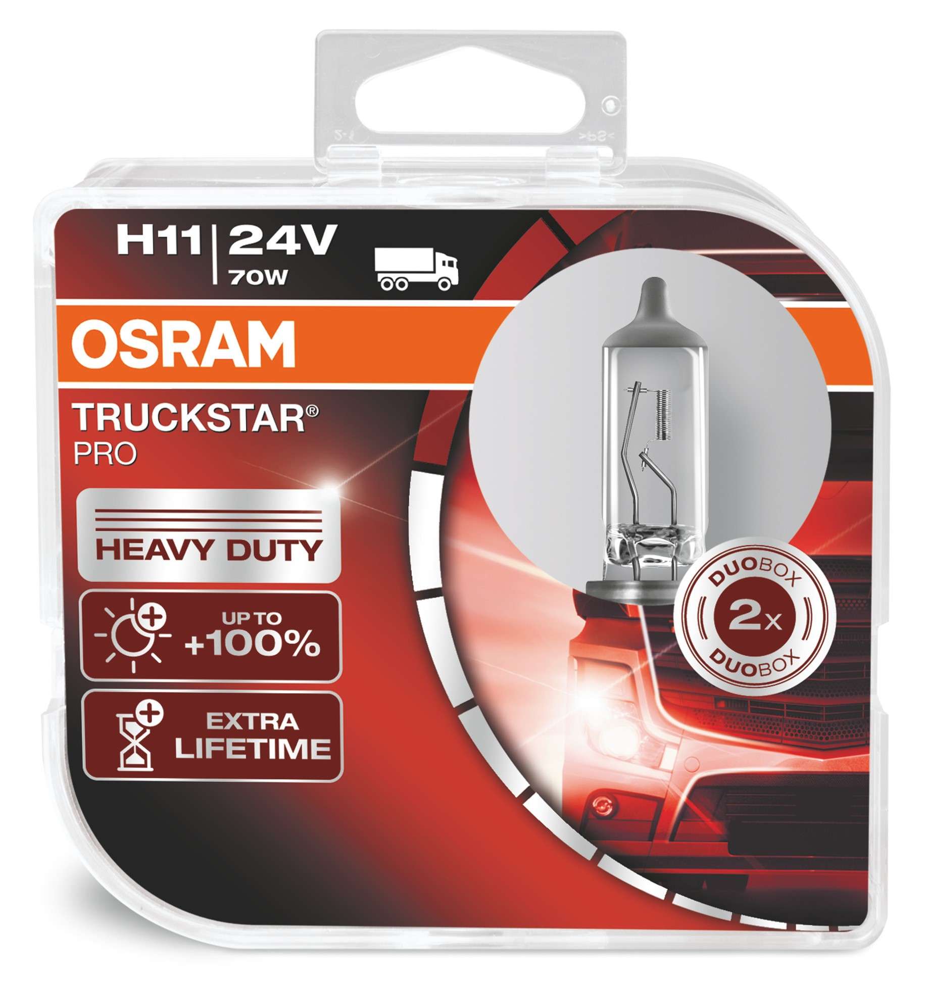 H11 24V 55W PGJ19-2 TRUCKSTAR PRO +100% mehr Licht Duobox OS