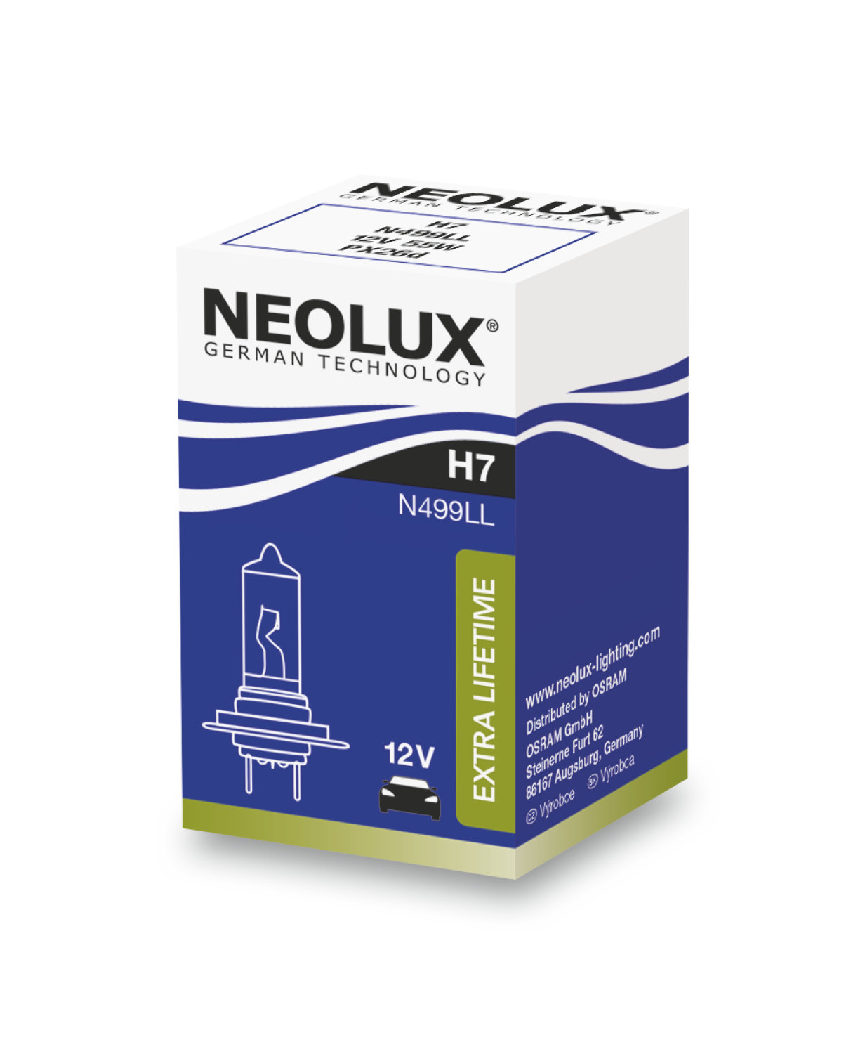 H7 12V 55W PX26d Extra Lifetime 1 St. NEOLUX