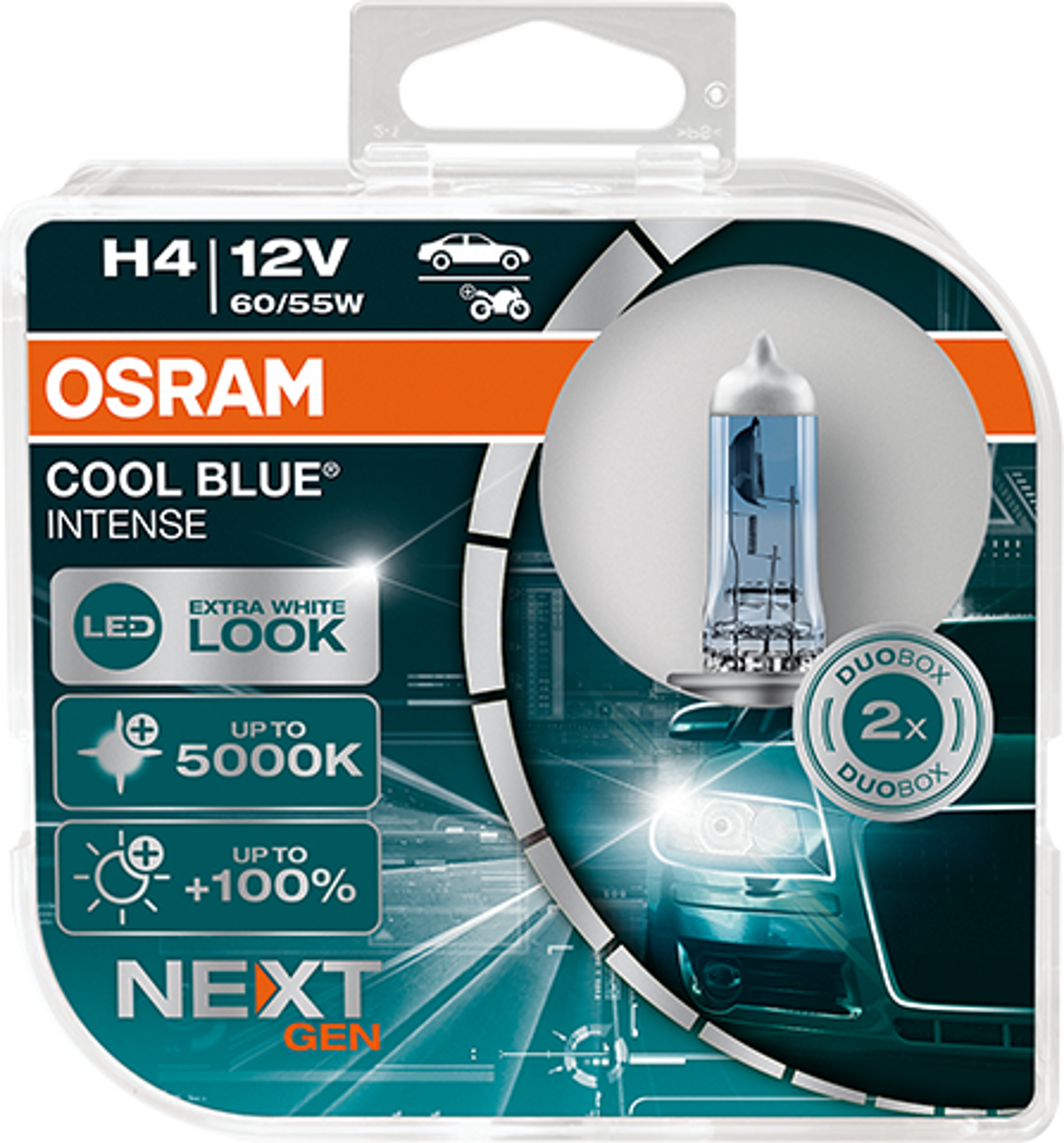 H4 12V 60/55W P43t Cool Blue INTENSE NextGeneration 5000K +1