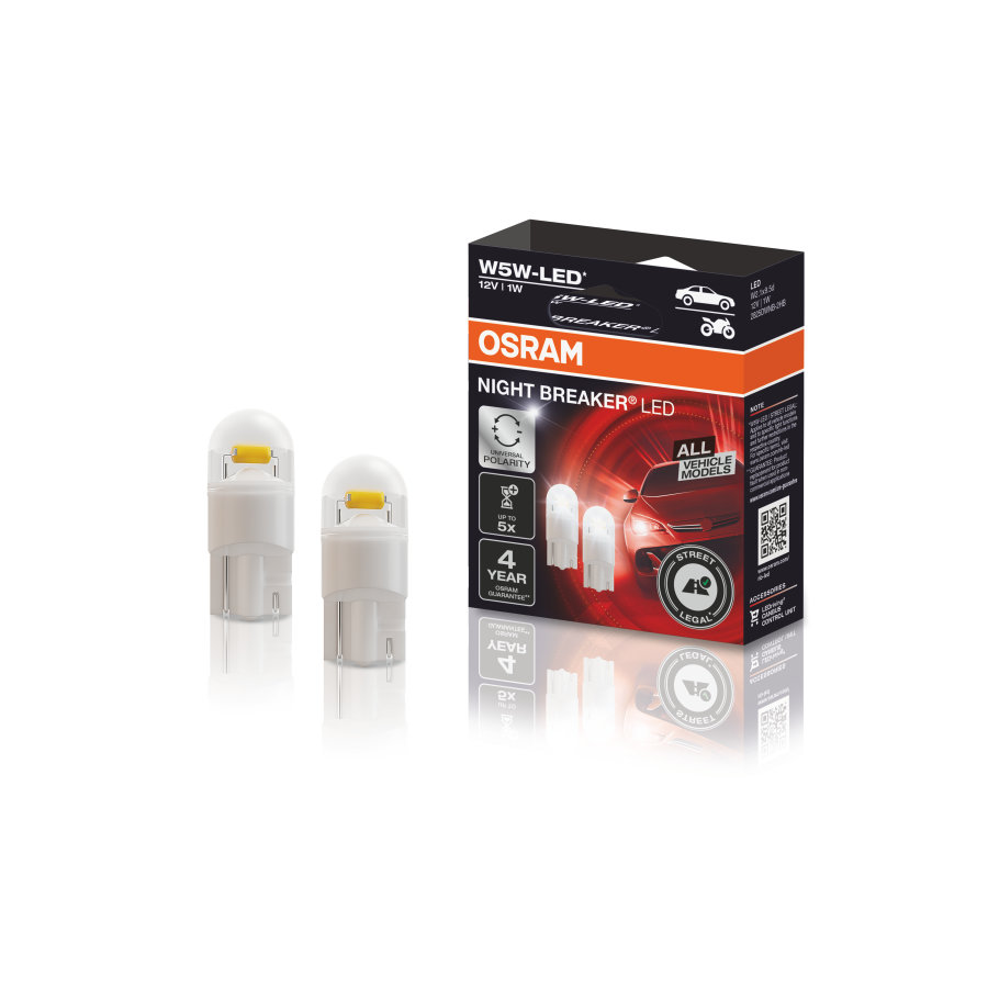 LED W5W 12V 1W W2.1x9.5d GEN2 mit Straßenzulassung 6000K Bli