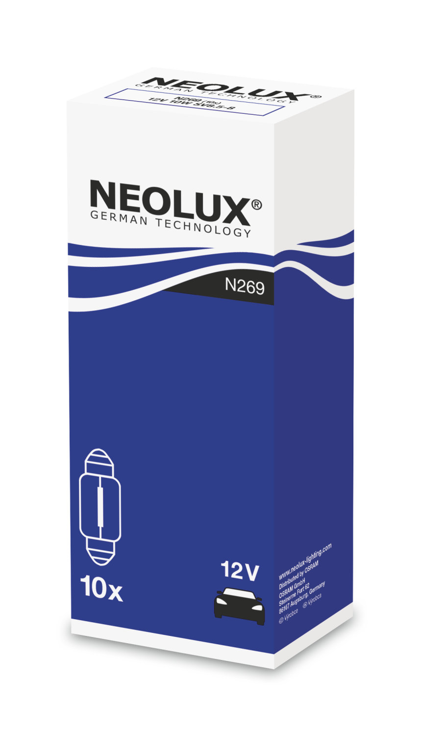 10W 12V SV8,5 Soffitte Kurz 1 St. NEOLUX