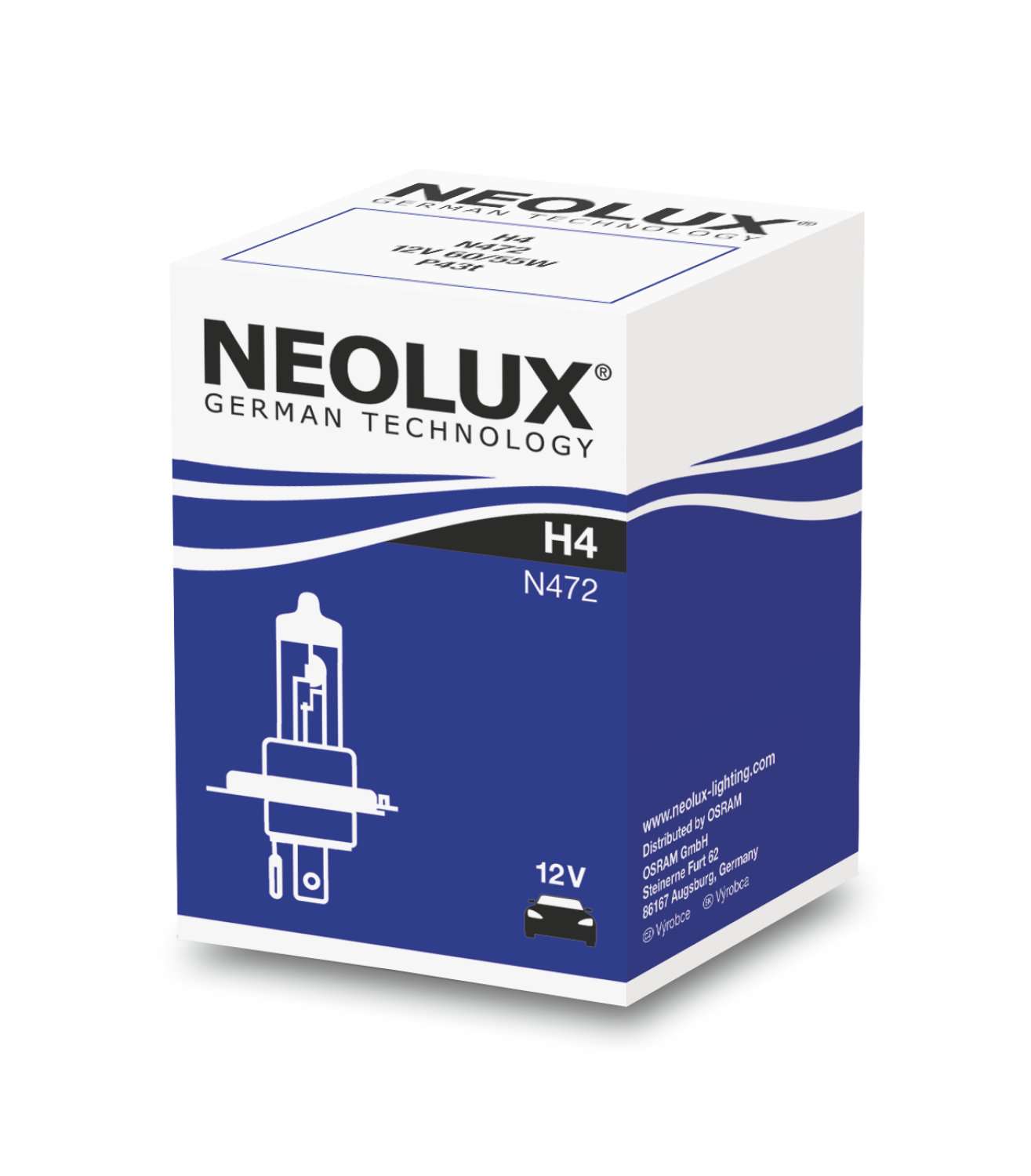 H4 12V 60/55W P43t 1 St. NEOLUX