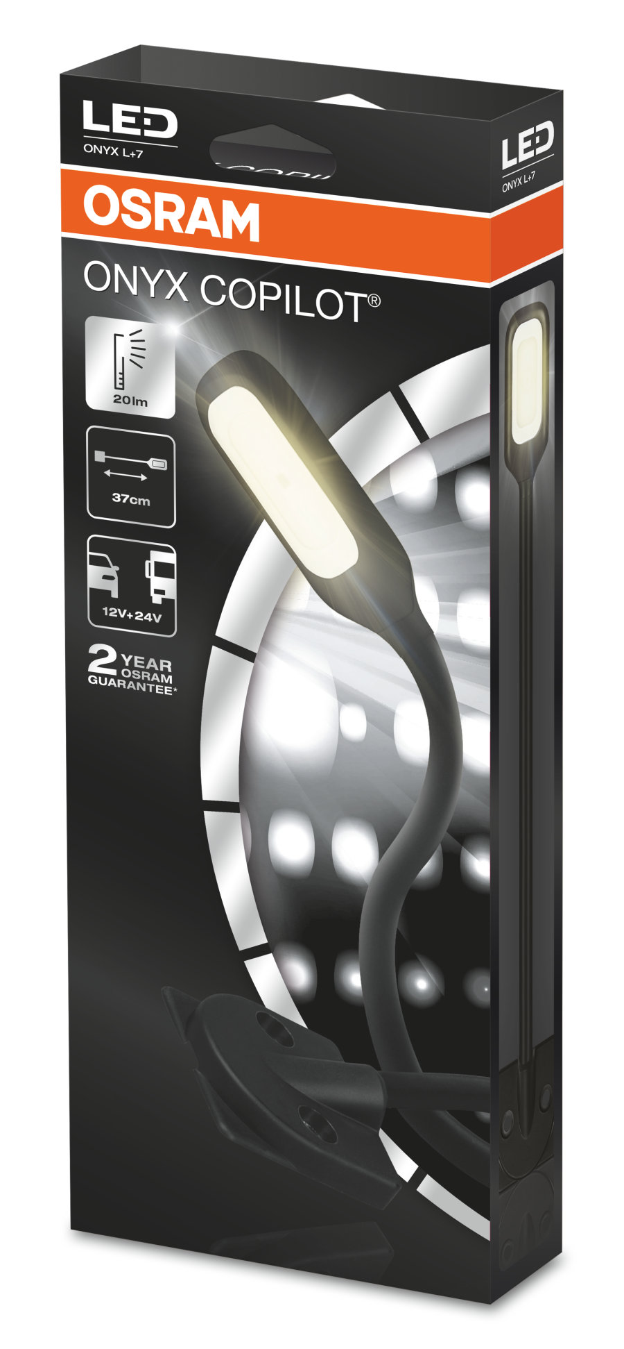 ONYX Copilot Flexibles LED Leselicht 37mm 12V /24V OSRAM