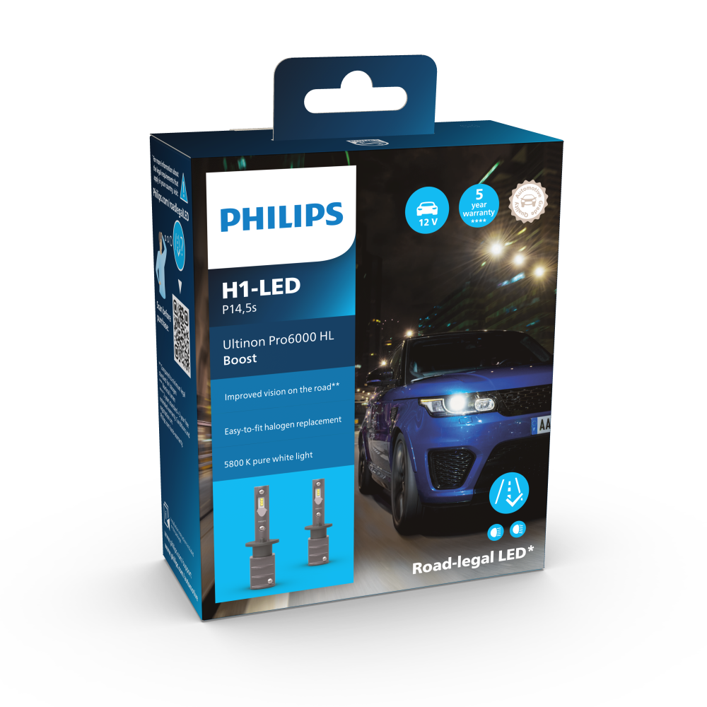 B-Ware Philips Ultinon pro6000 H1 LED BOOST 11258U60BX2