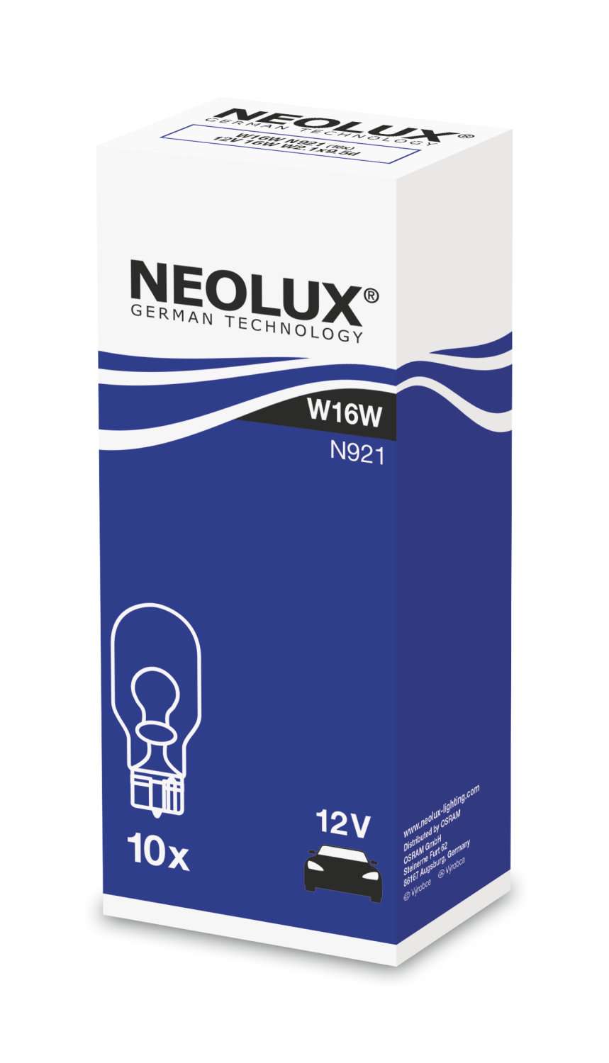 W16W 12V 16W W2,1x9,5d 1 St. NEOLUX