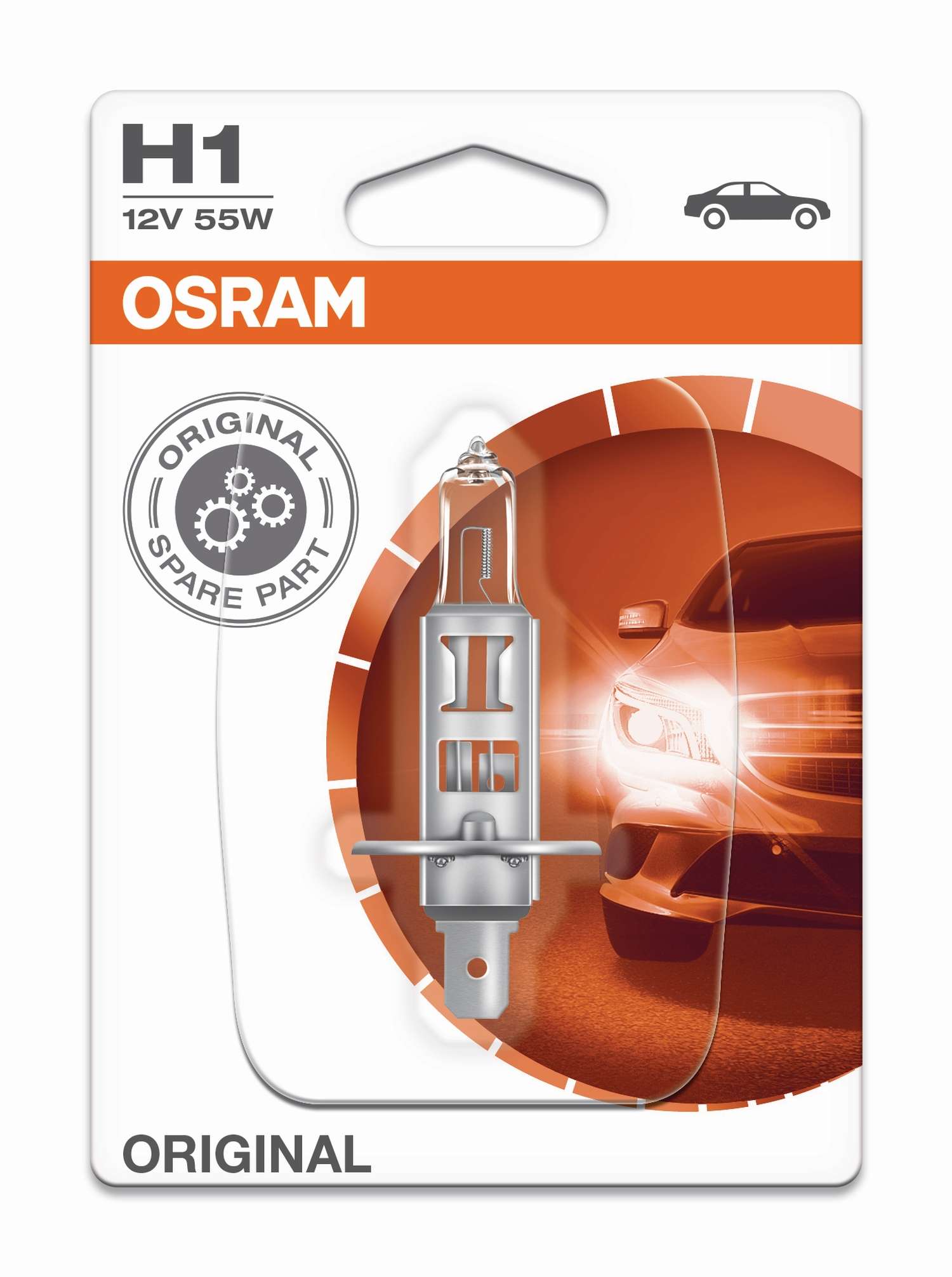 H1 12V 55W P14,5s Original Spare Part Blister 1st. OSRAM