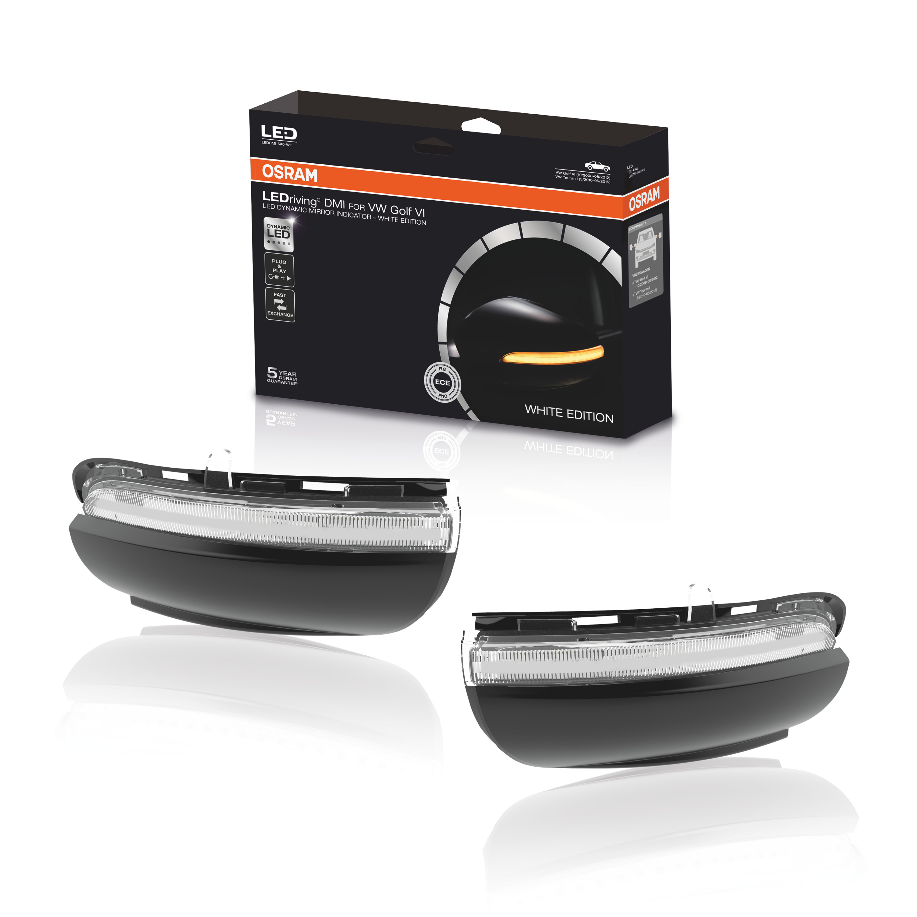 LEDRiving® Dynamische LED Spiegelblinker VW Golf VI, VW Tour