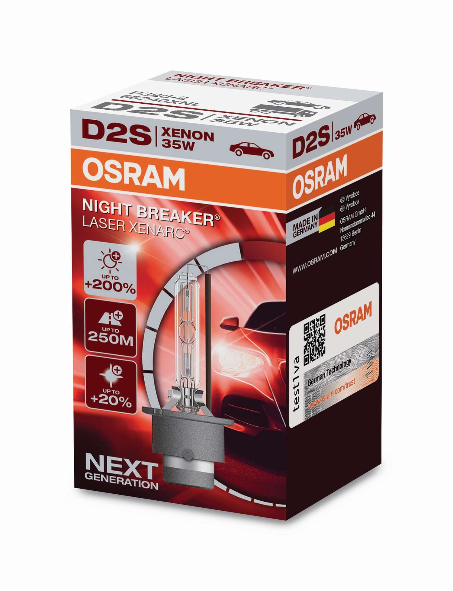 D2S 12/24V P32D-2 XENARC® NIGHT BREAKER® LASER +200% 1 St. O