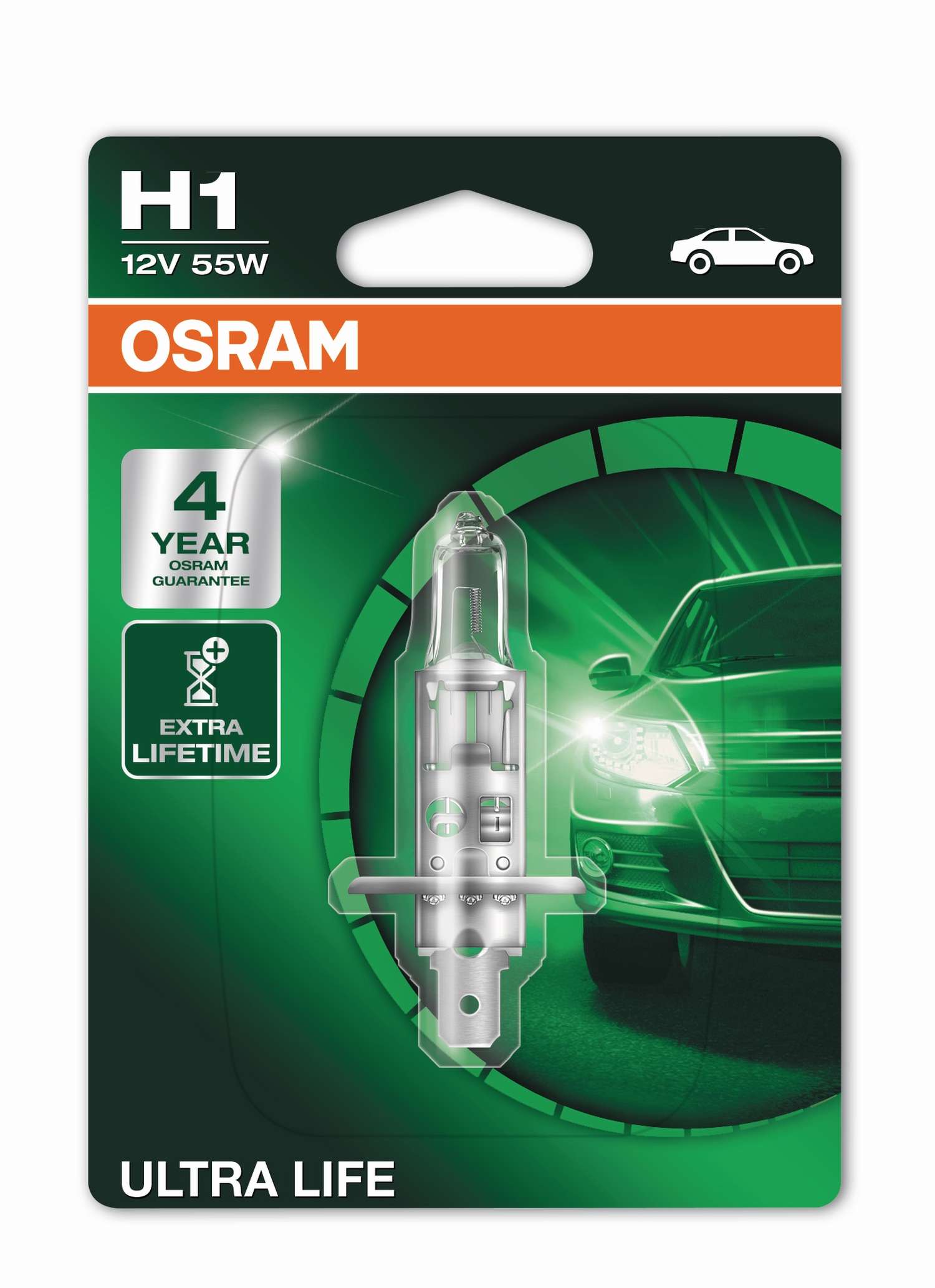 H1 12V 55W P14,5s ULTRA LIFE 4 Jahre Garantie 1st. Blister O