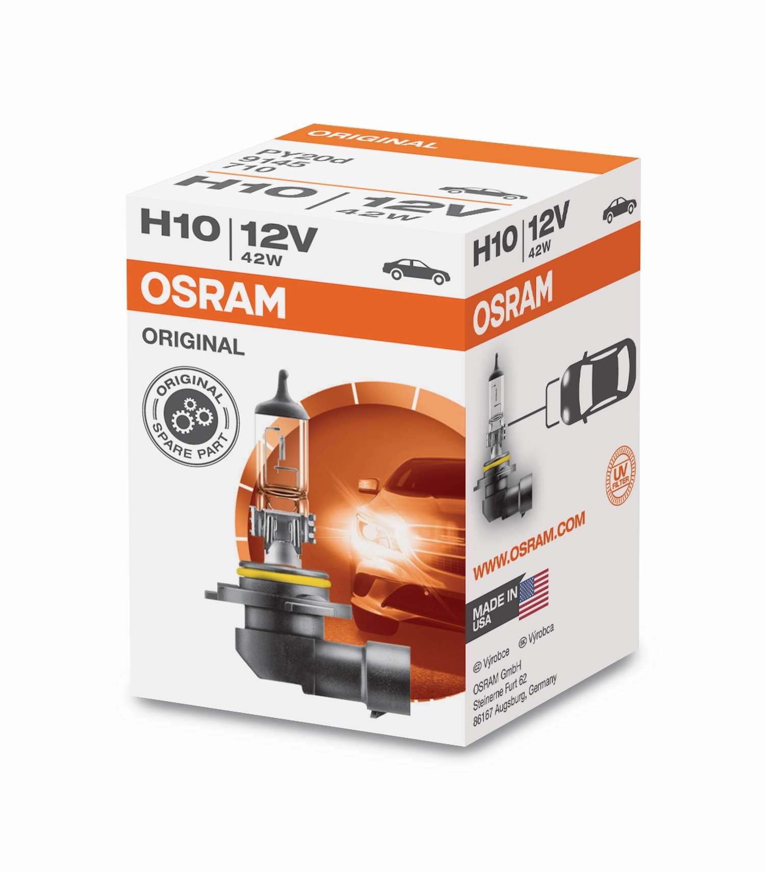 H10 12V 42W PY20d 1st. Original Spare Part OSRAM