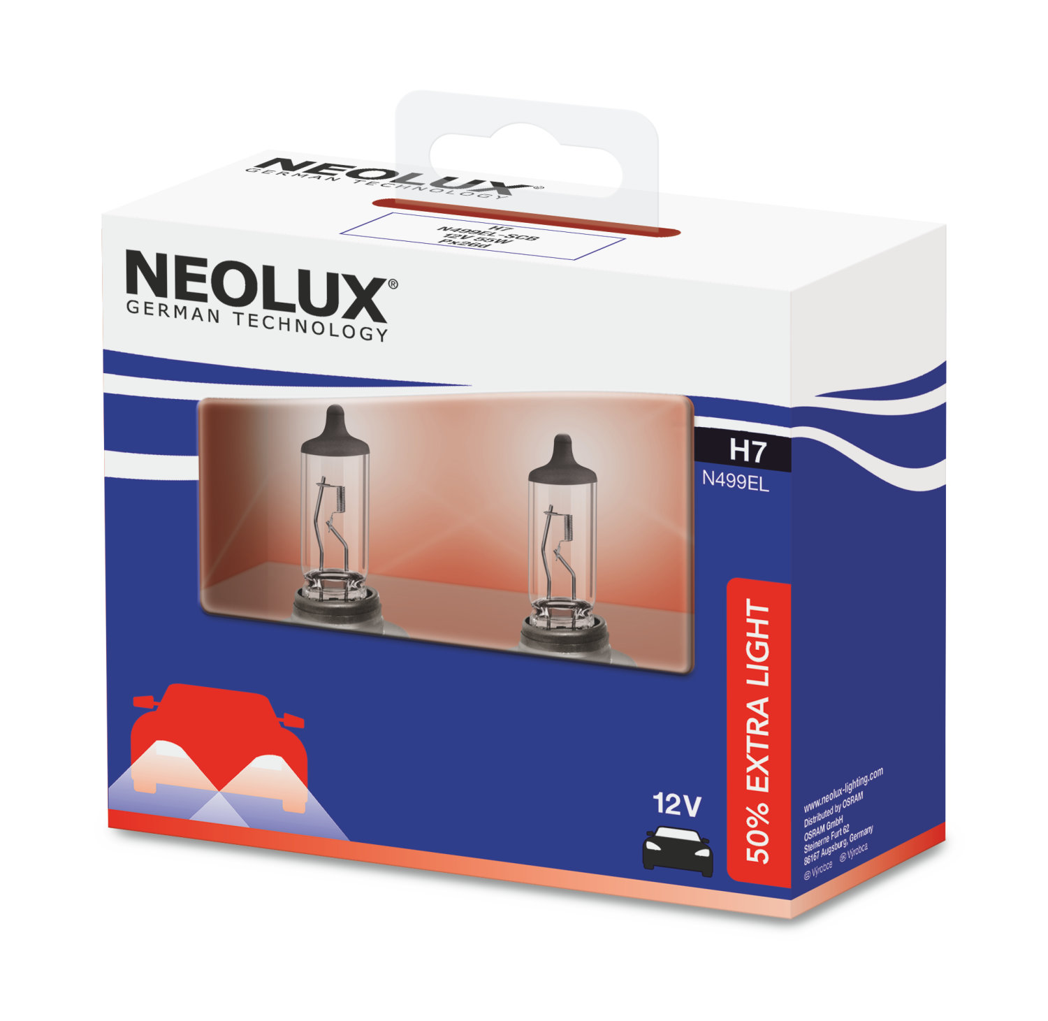 H7 12V 55W PX26d Extra Light +50% 2 St. NEOLUX