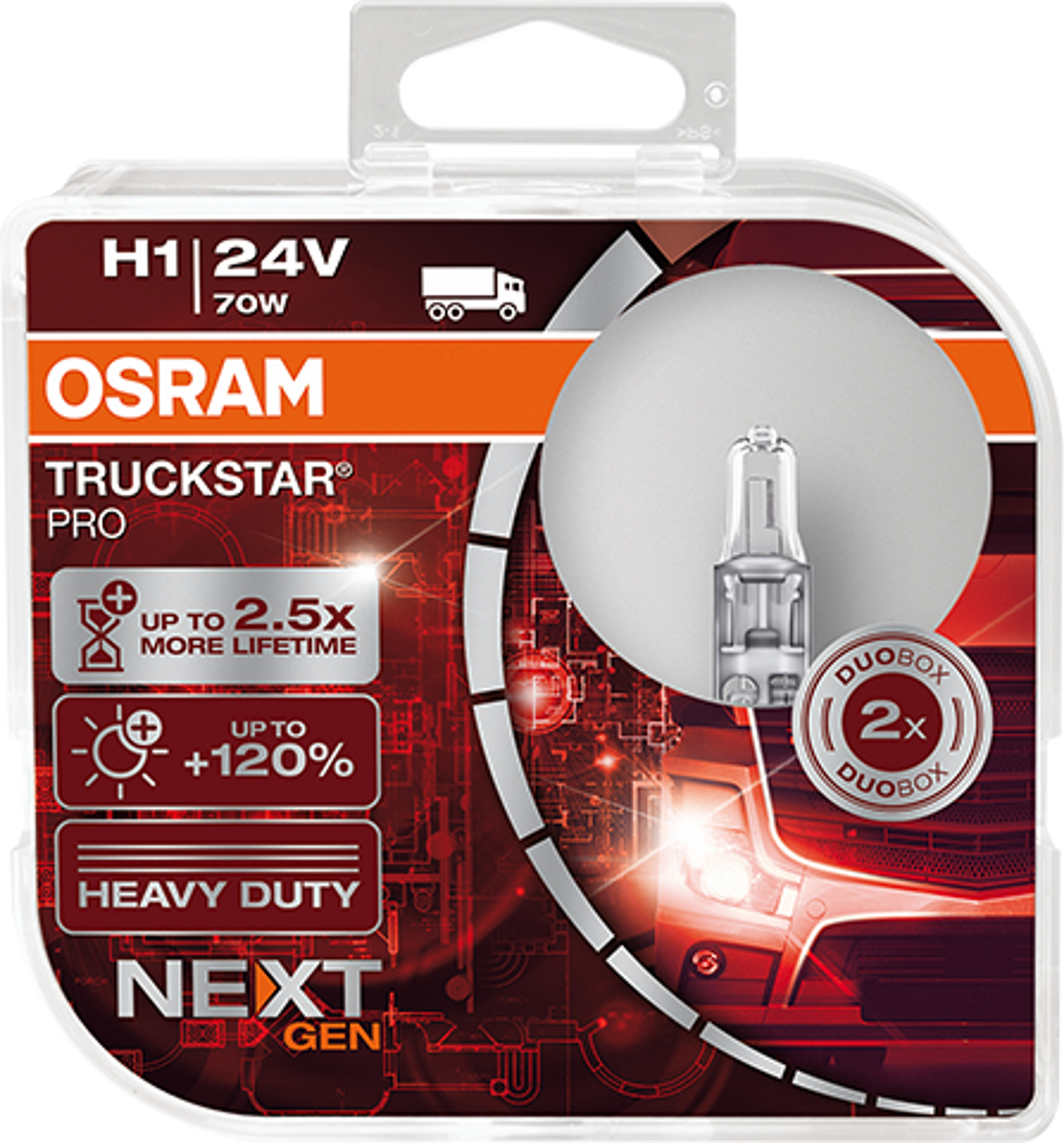 H1 24V 70W P14.5s TRUCKSTAR® PRO NEXT GEN bis +120% mehr Lic