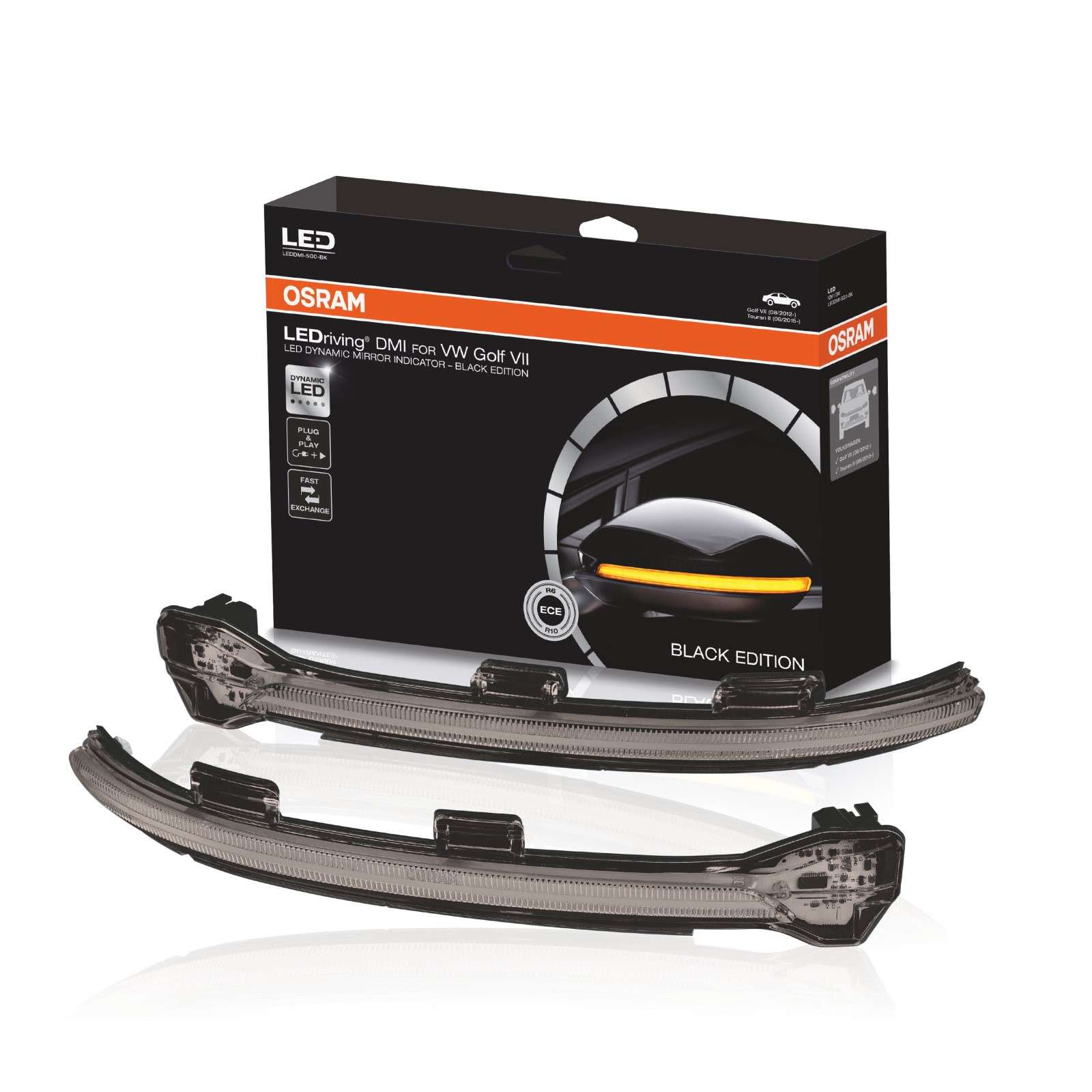 LEDRiving® Dynamische LED Spiegelblinker VW Golf VII - Black