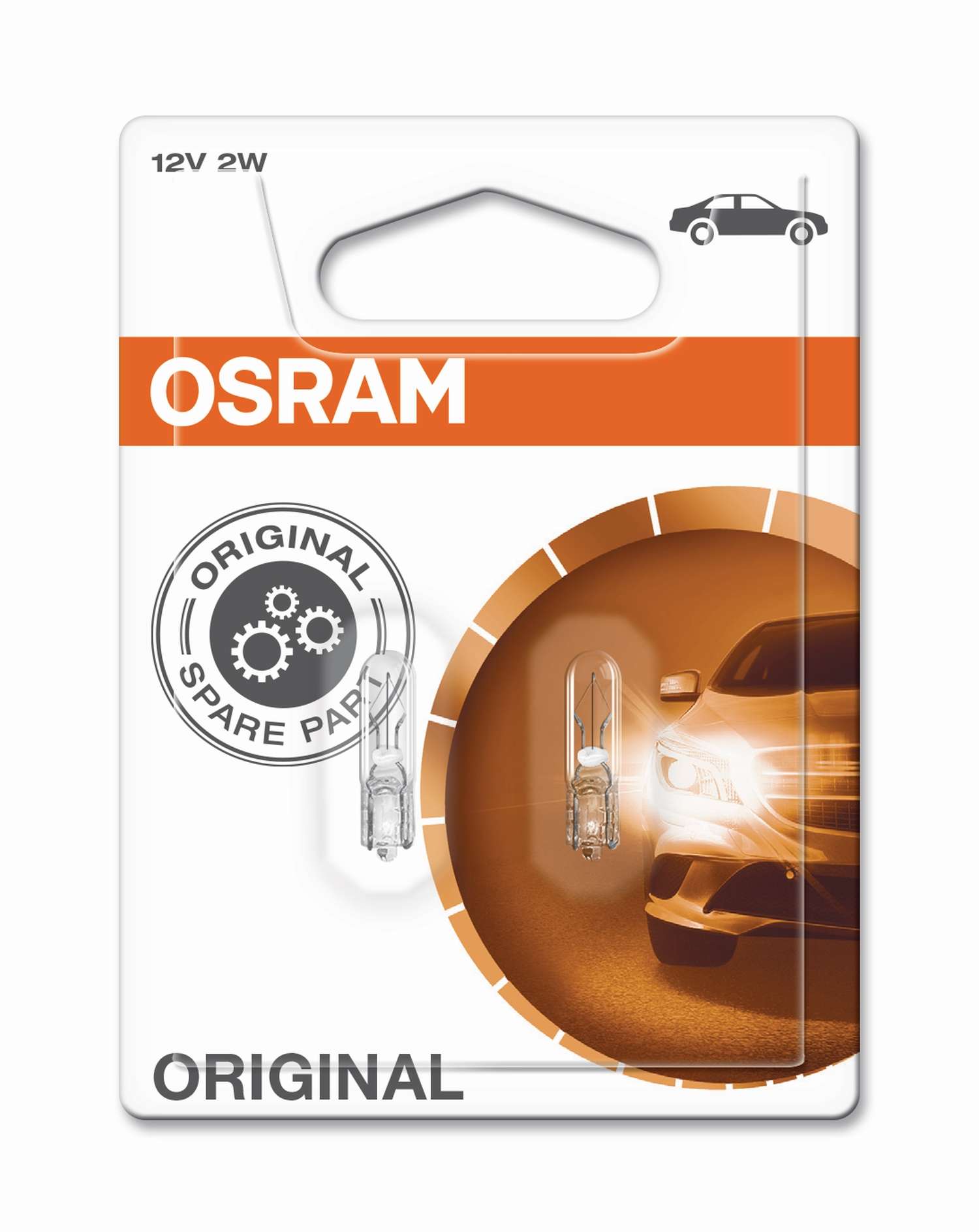 2W Glassockel Doppelblister 12V Original OSRAM