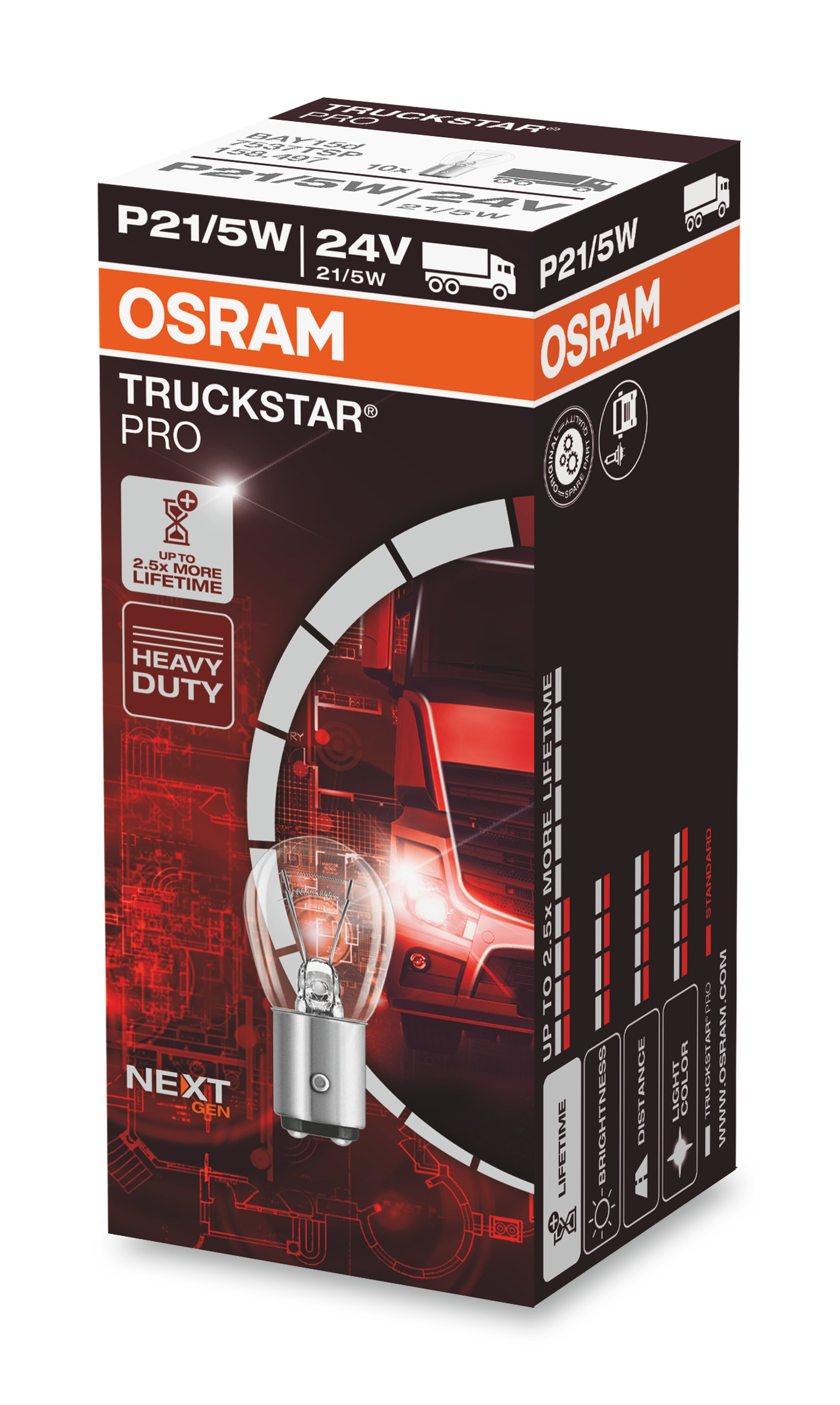 P21/5W 24V 21/5W BAY15d TRUCKSTAR® PRO NEXT GEN bis 2,5x län