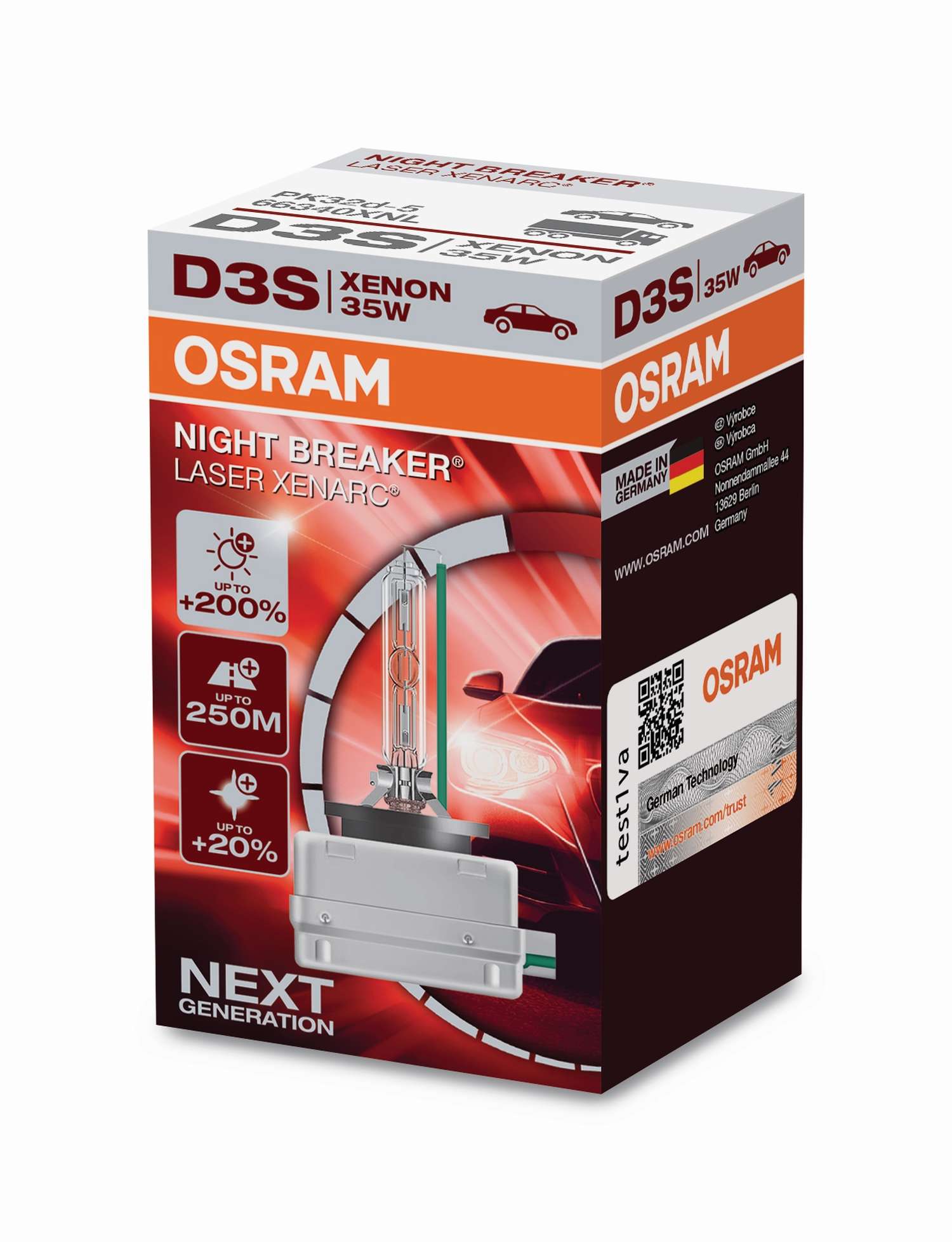 D3S 12/24V PK32D-5 XENARC® NIGHT BREAKER® LASER +200% 1 St.