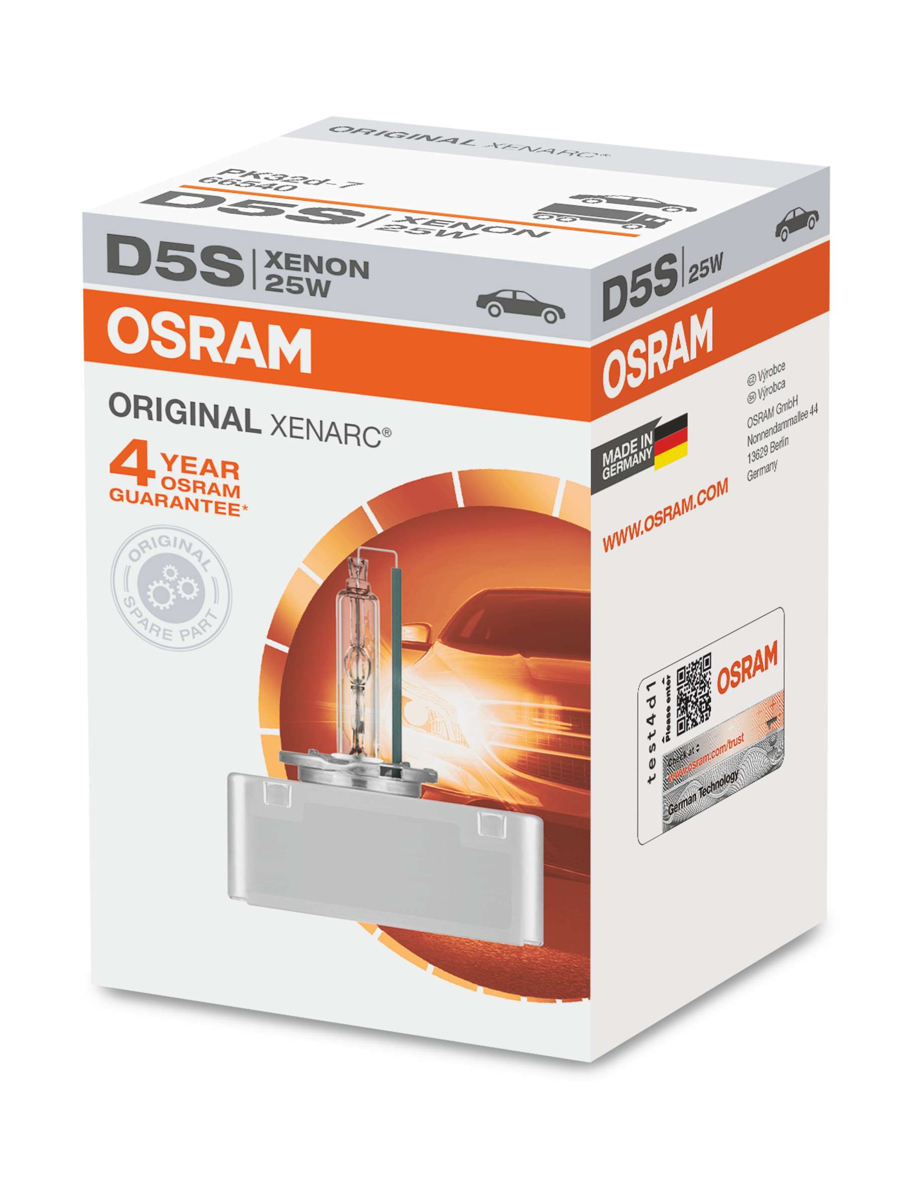 D5S 12V+24V 25W PK32D-7 Original XENARC Faltschachtel OSRAM