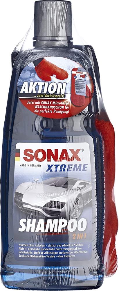 SONAX XTREME Shampoo 2 in 1 (1 Liter) & WaschHandschuh