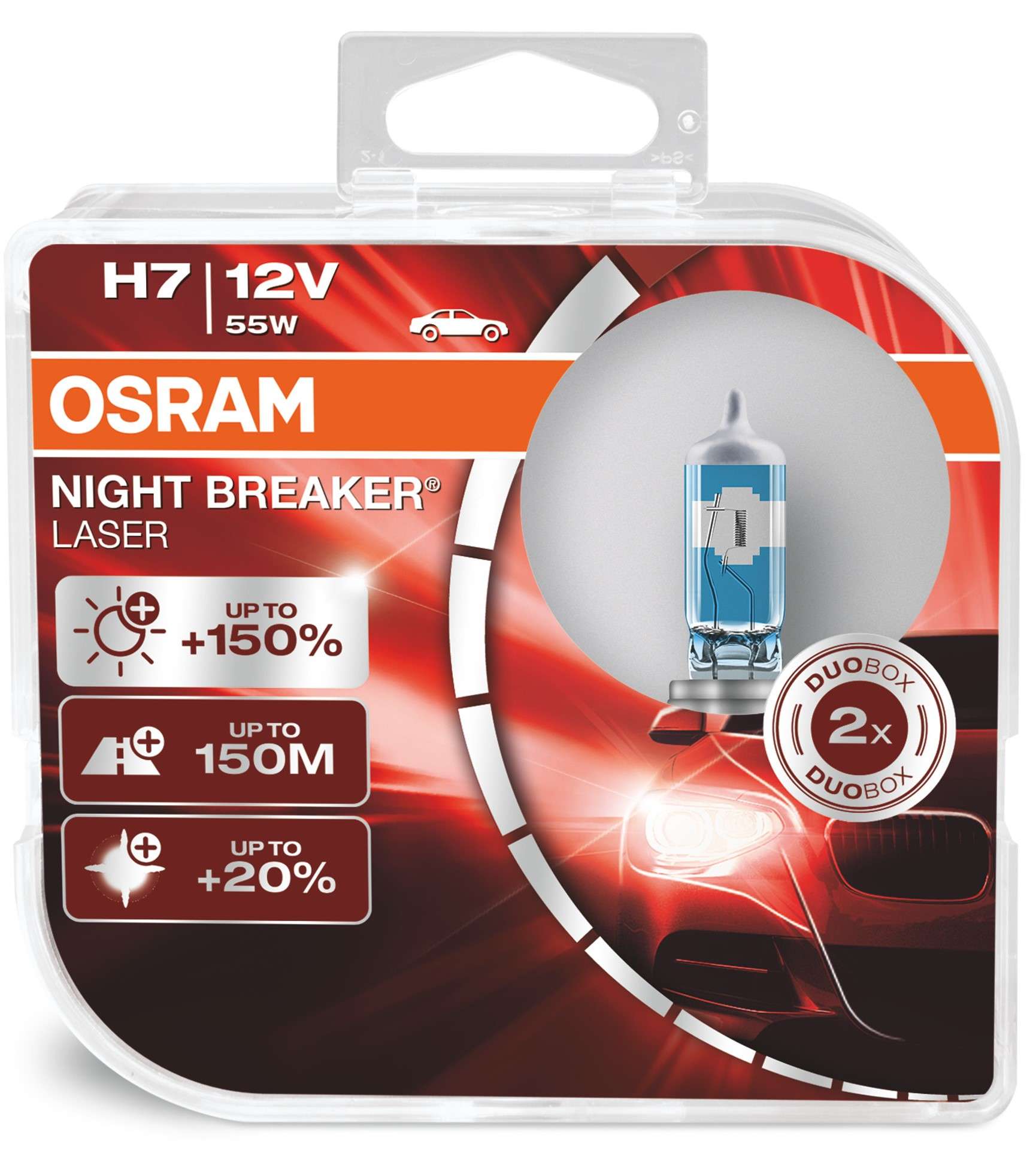 H7 12V 55W PX26d NIGHT BREAKER® LASER  +150% mehr Helligkeit