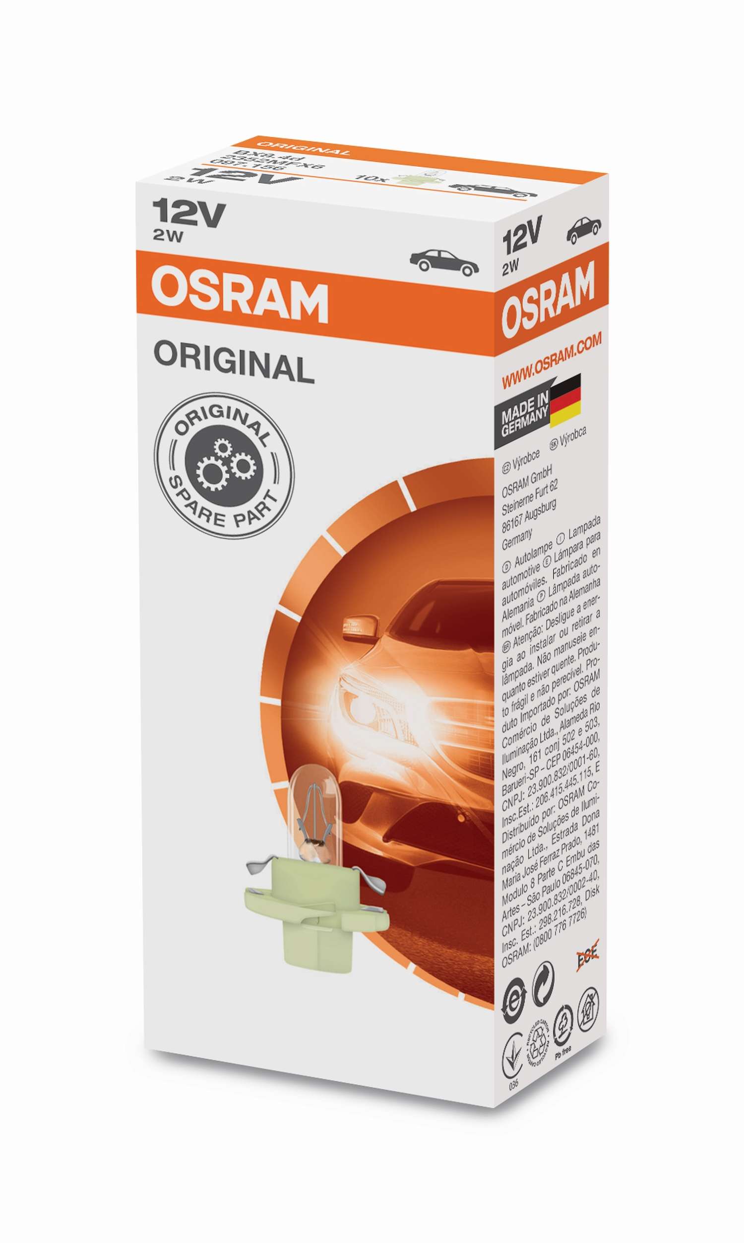 MFX6 BX8,4d 2W 1st. OSRAM