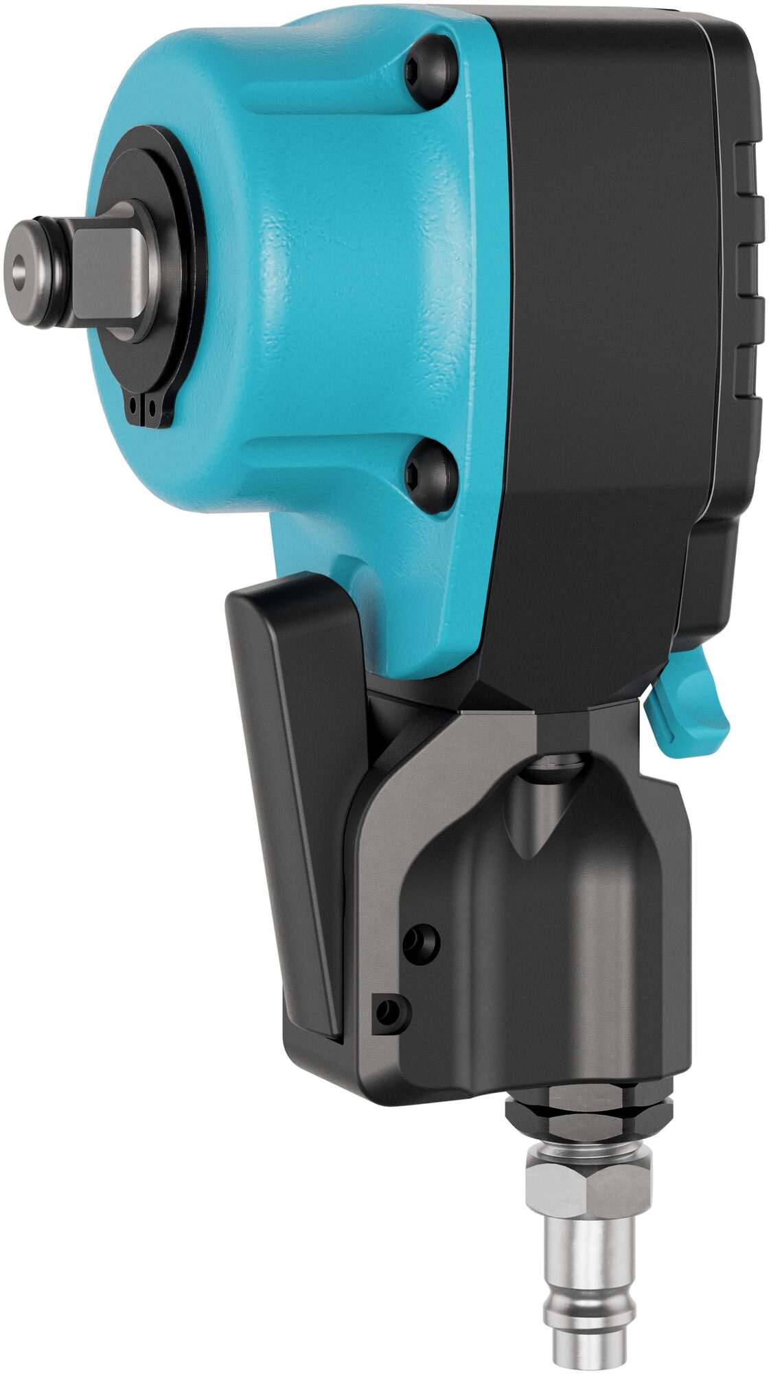 HAZET Twin Turbo Faust Schlagschrauber 9012PTT ∙ Lösemoment maximal [Nm]: 550 Nm ∙ 1/2 Zoll (12,5 mm) Vierkant ∙ L x B x H: 85 x 64 x 141 mm ∙ Hochleistungs-Doppelhammer-Schlagwerk