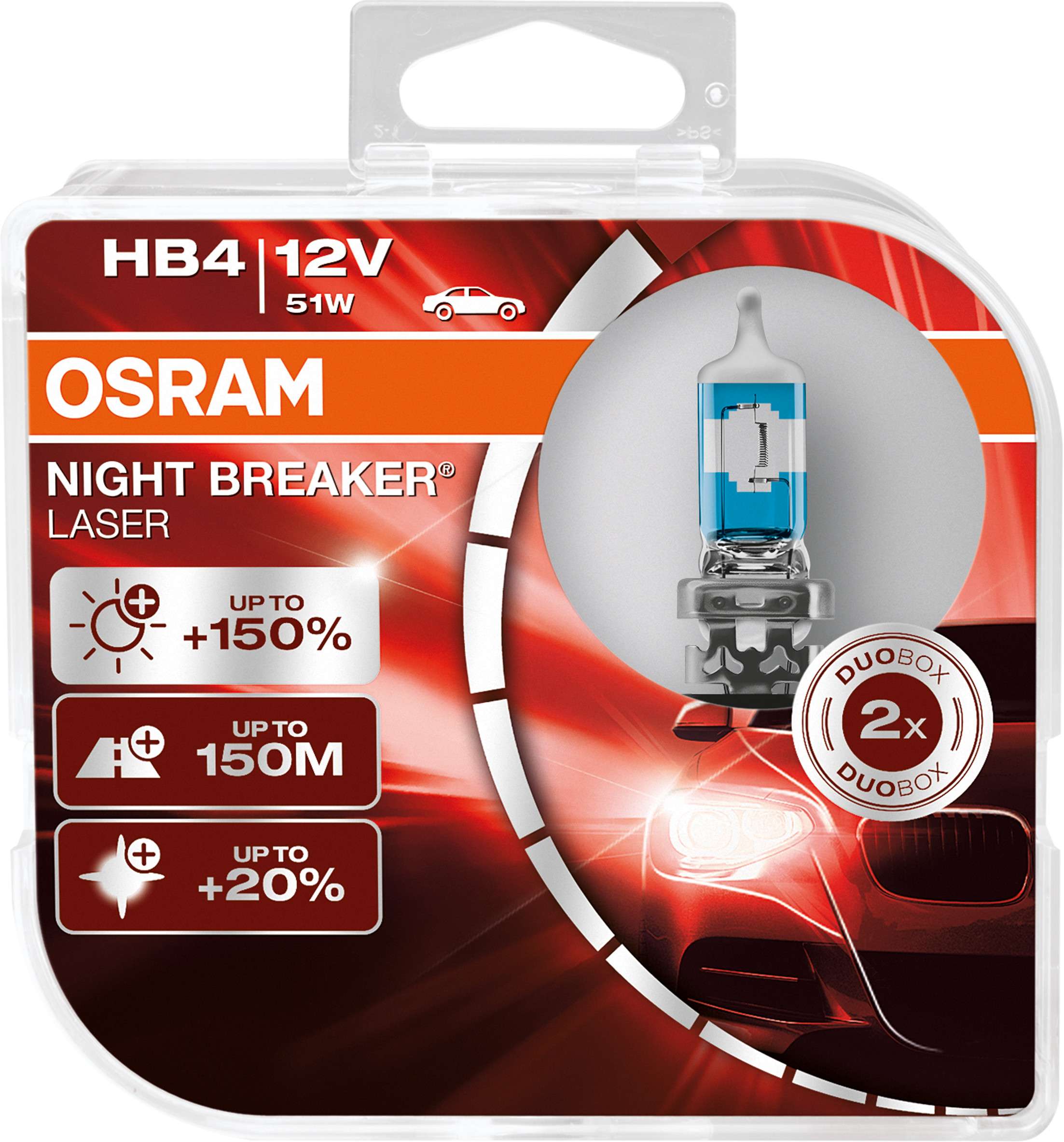 HB4 12V 51W P22d NIGHT BREAKER® LASER +150% mehr Helligkeit