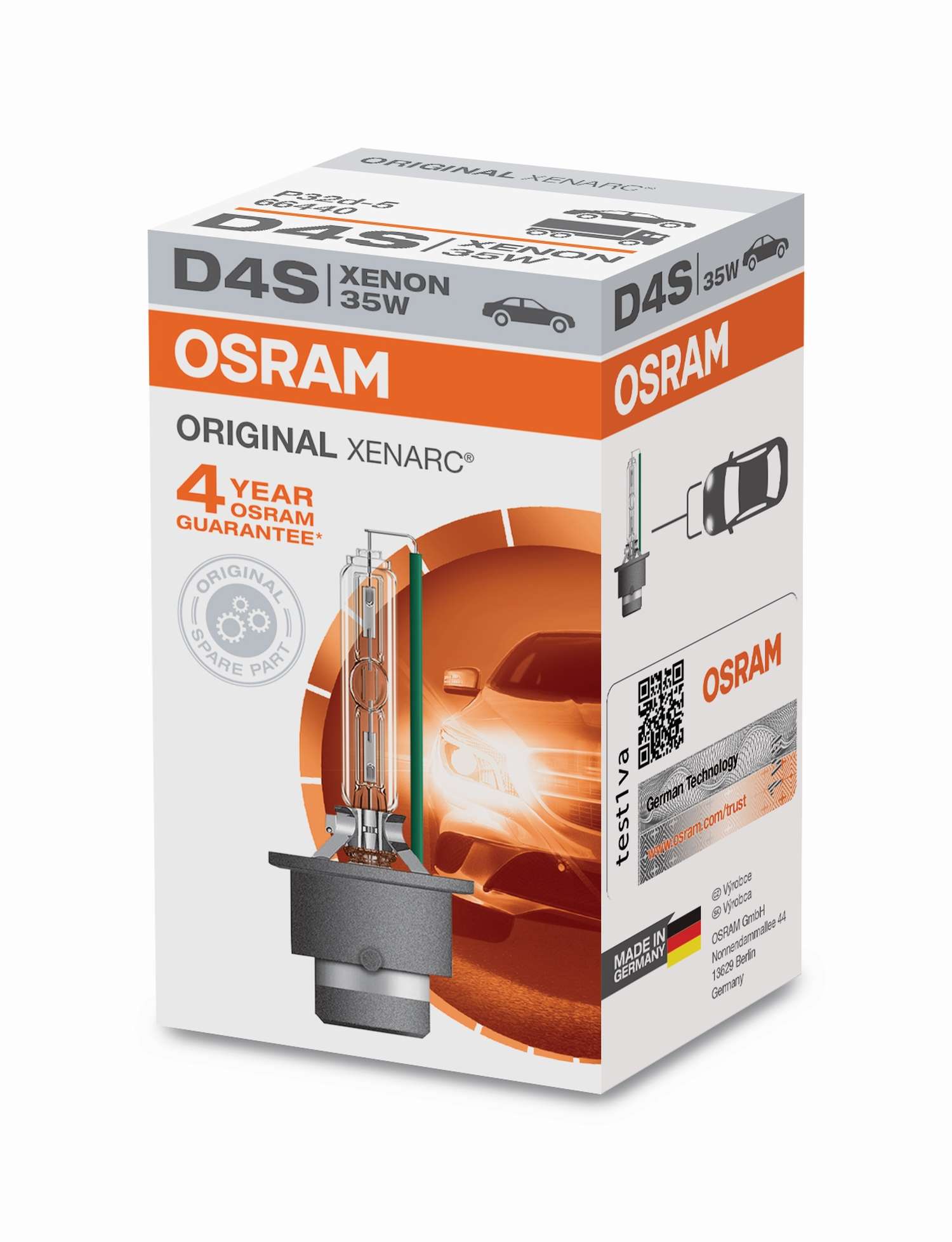 D4S 12V+24V 35W P32d-5 Original XENARC Faltschachtel OSRAM