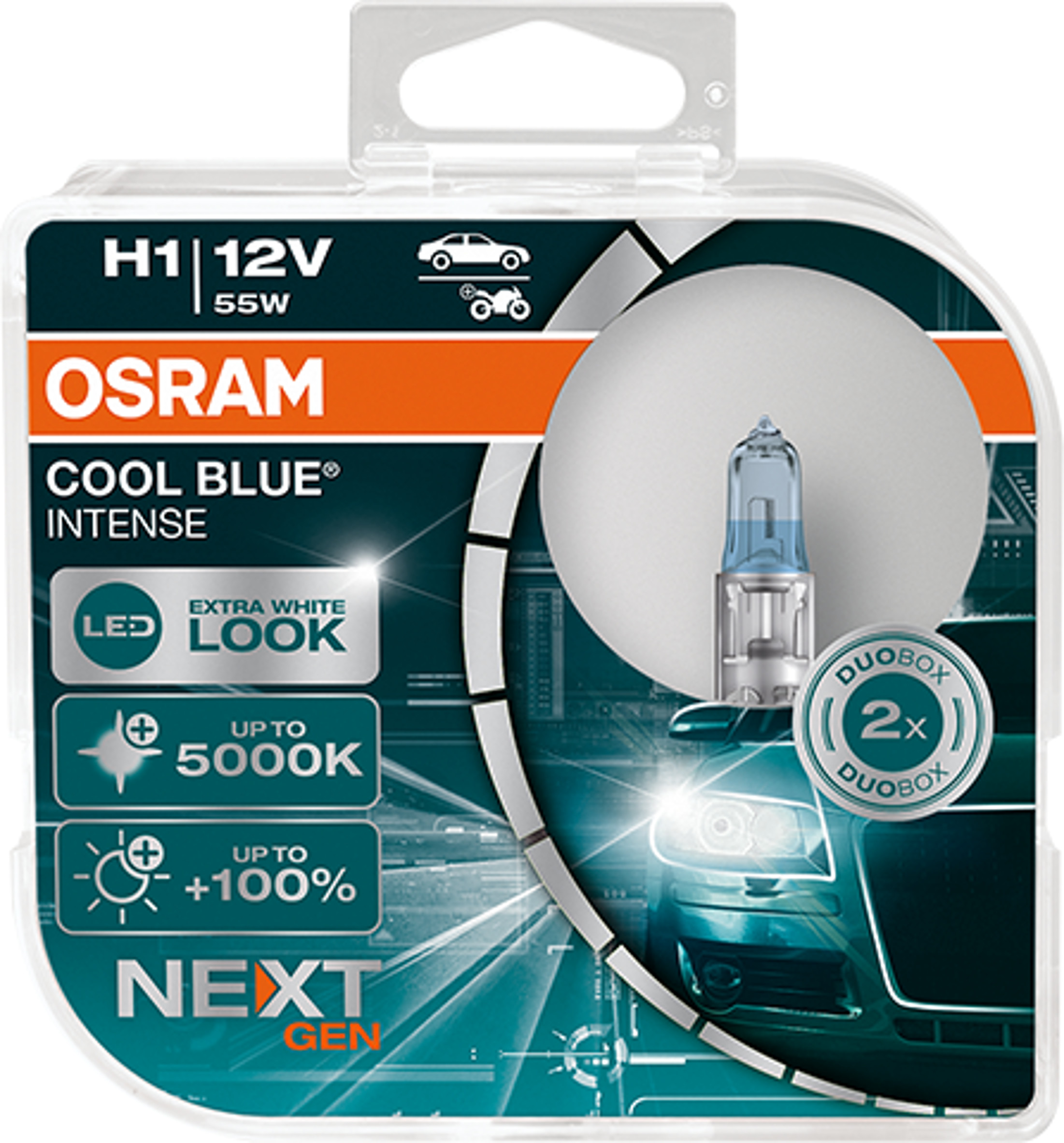 H1 12V 55W P14.5s Cool Blue INTENSE NextGeneration 5000K +10